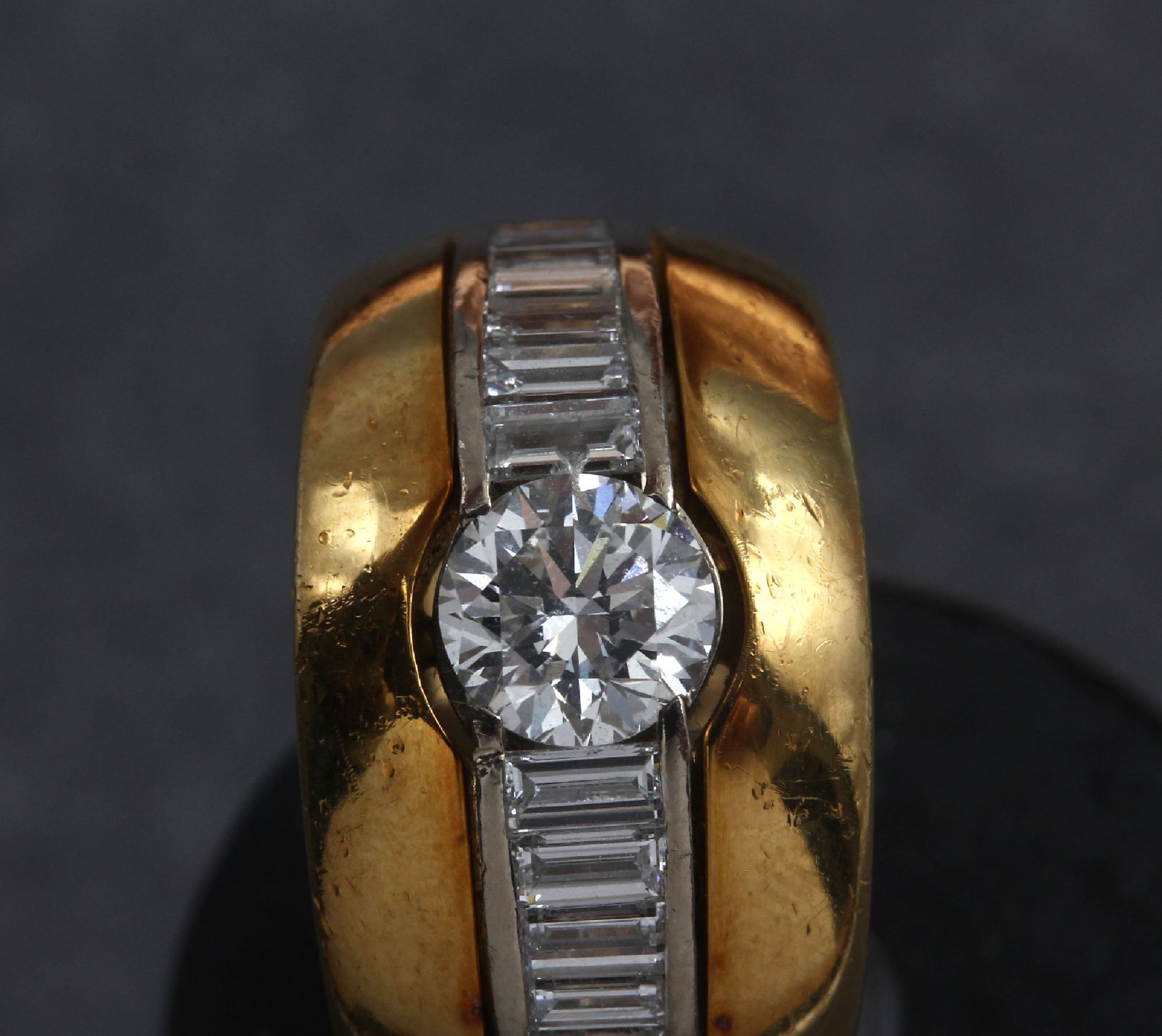 18 kt Gold WEMPE Diamant-Ring,   GG/WG 750/000, mittig - Bild 3 aus 3