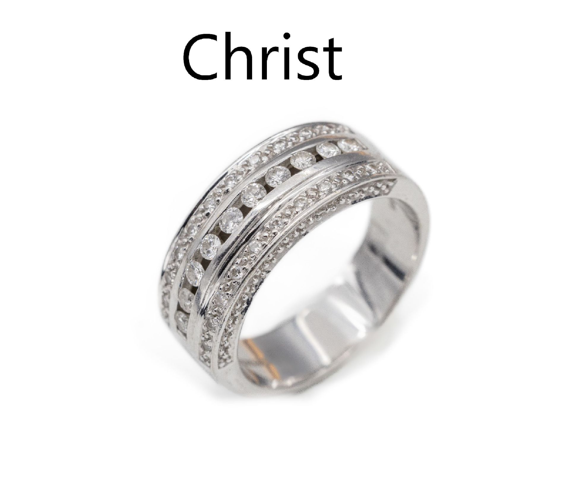 14 kt Gold CHRIST Diamant-Ring, WG 585/000,30 Brillanten