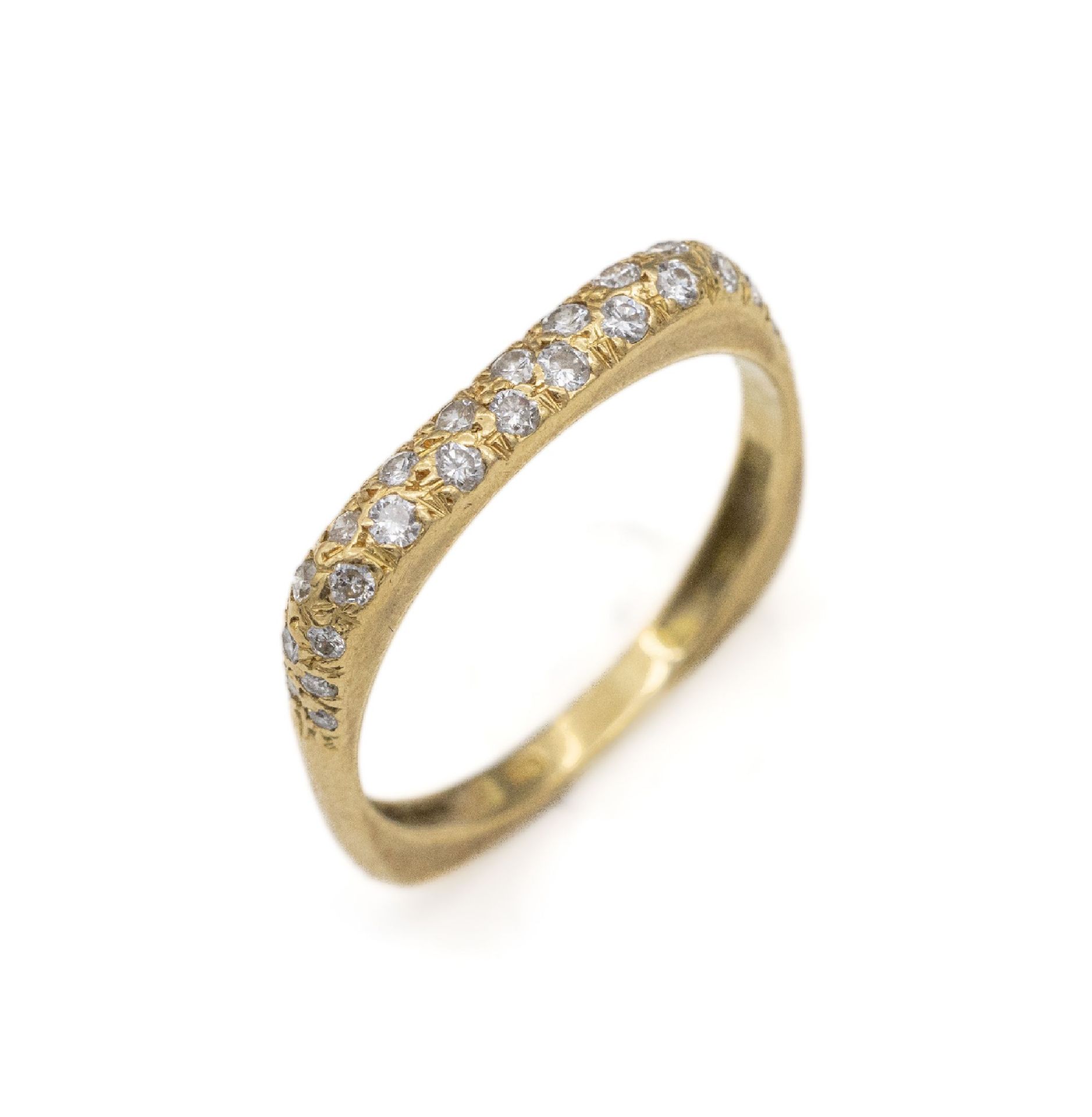 18 kt Gold Brillant-Ring, GG 750/000, Brillanten zus.