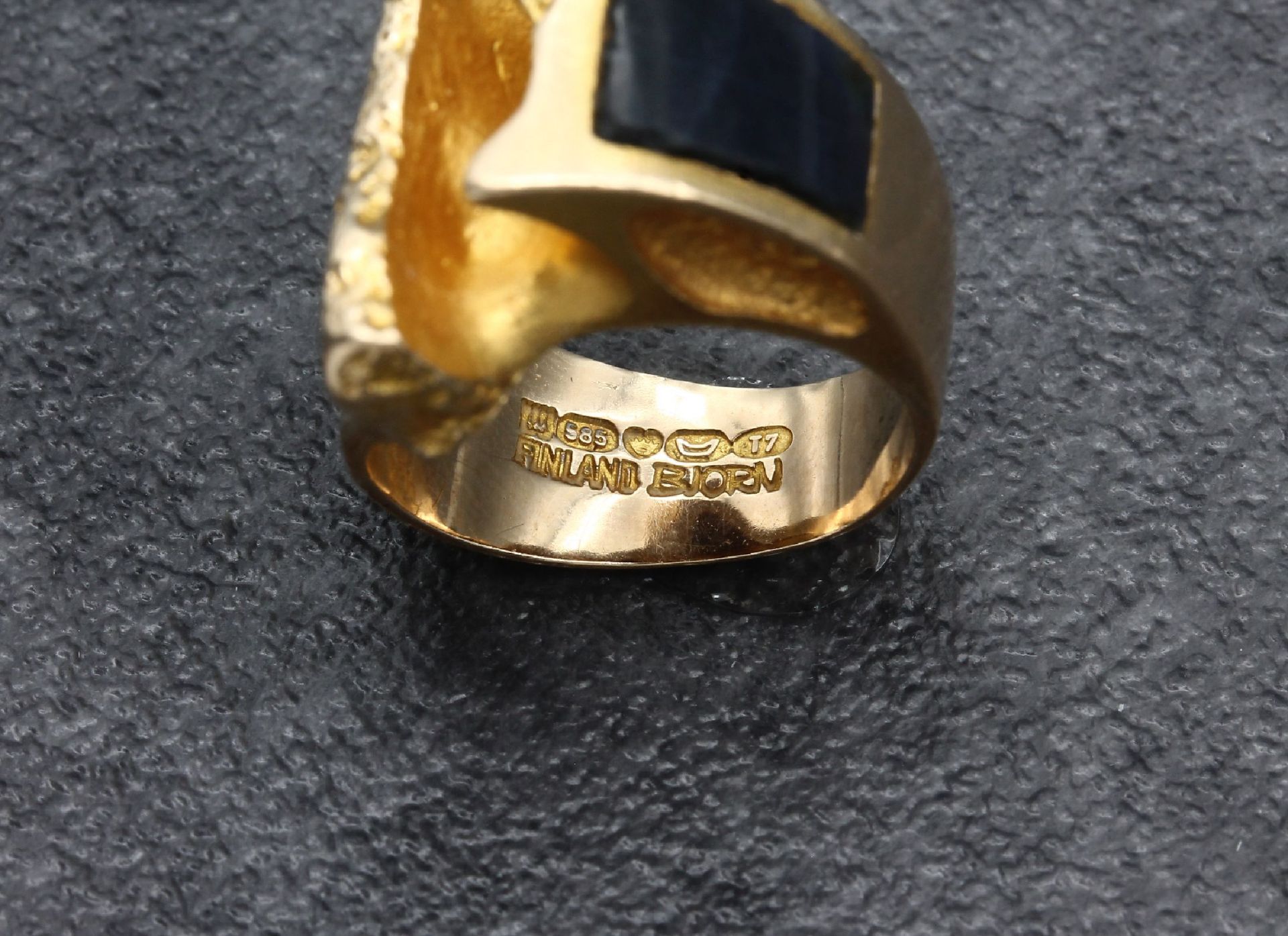 14 kt Gold LAPPONIA-Ring,   GG 585/000, Labradoriteinlage, - Bild 3 aus 3