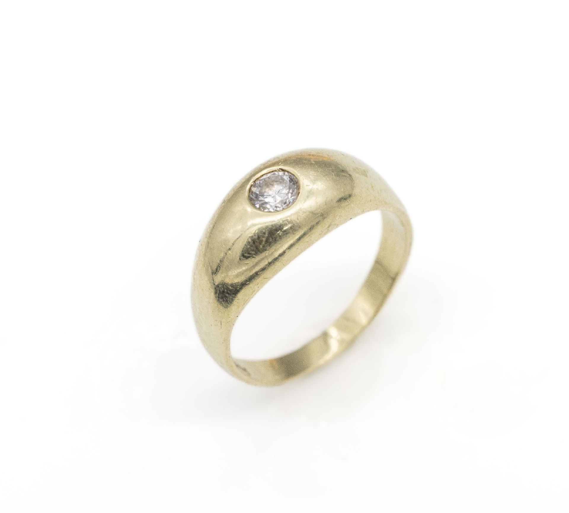 14 kt Gold Brillant-Bandring, GG 585/000, Brillant ca.