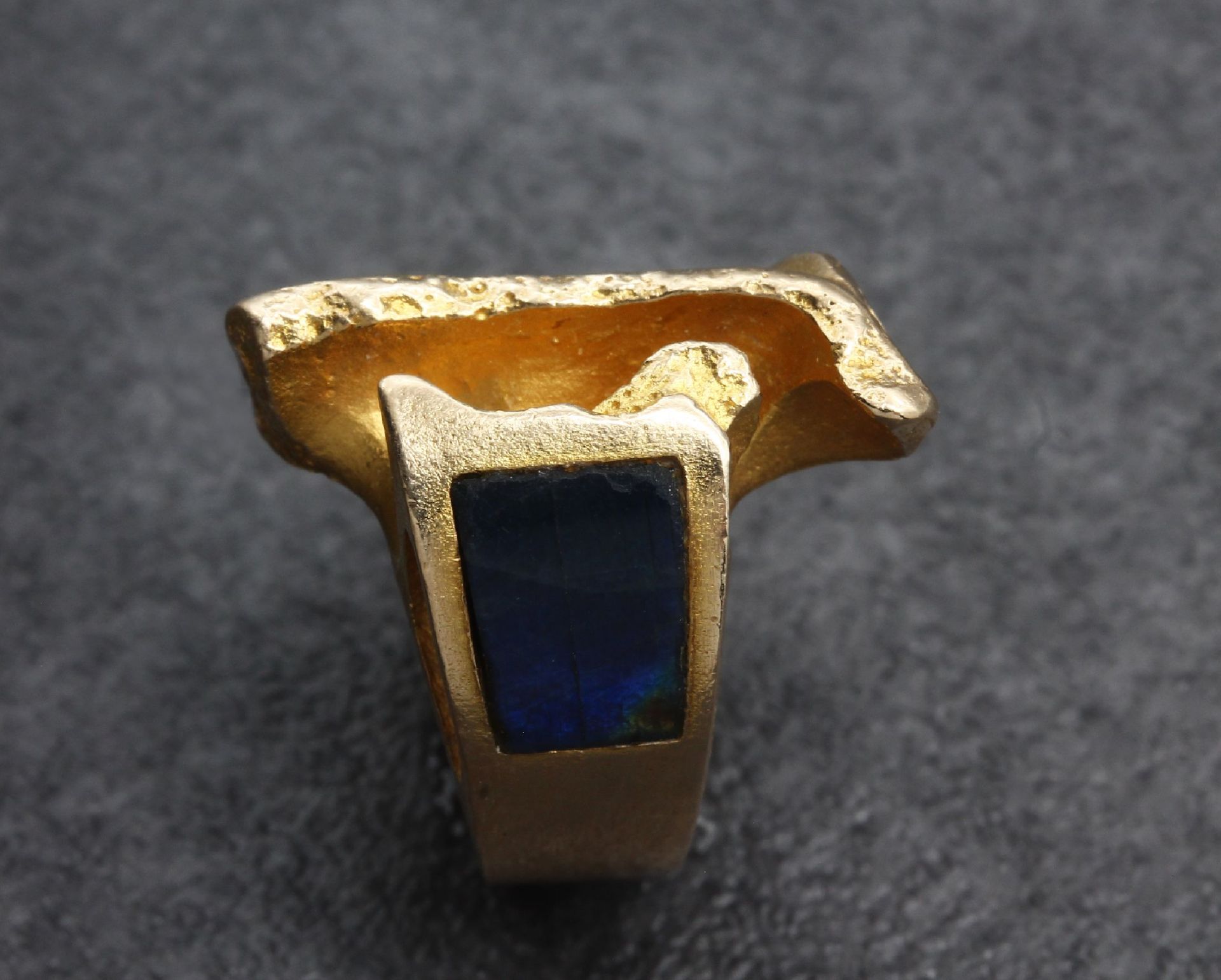14 kt Gold LAPPONIA-Ring,   GG 585/000, Labradoriteinlage, - Bild 2 aus 3
