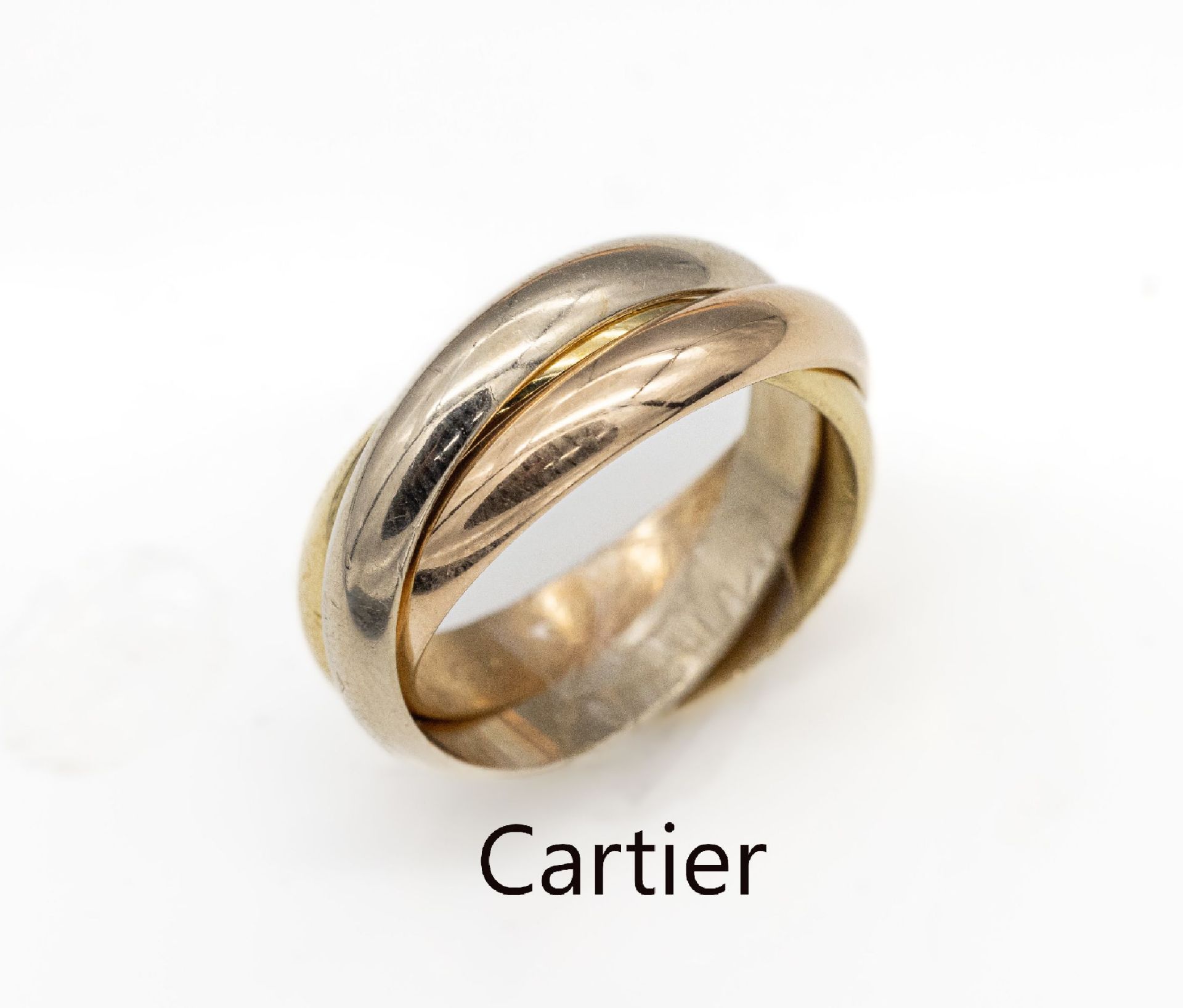 18 kt Gold CARTIER Trinity-Ring, GG/RG/WG 750/000, sign