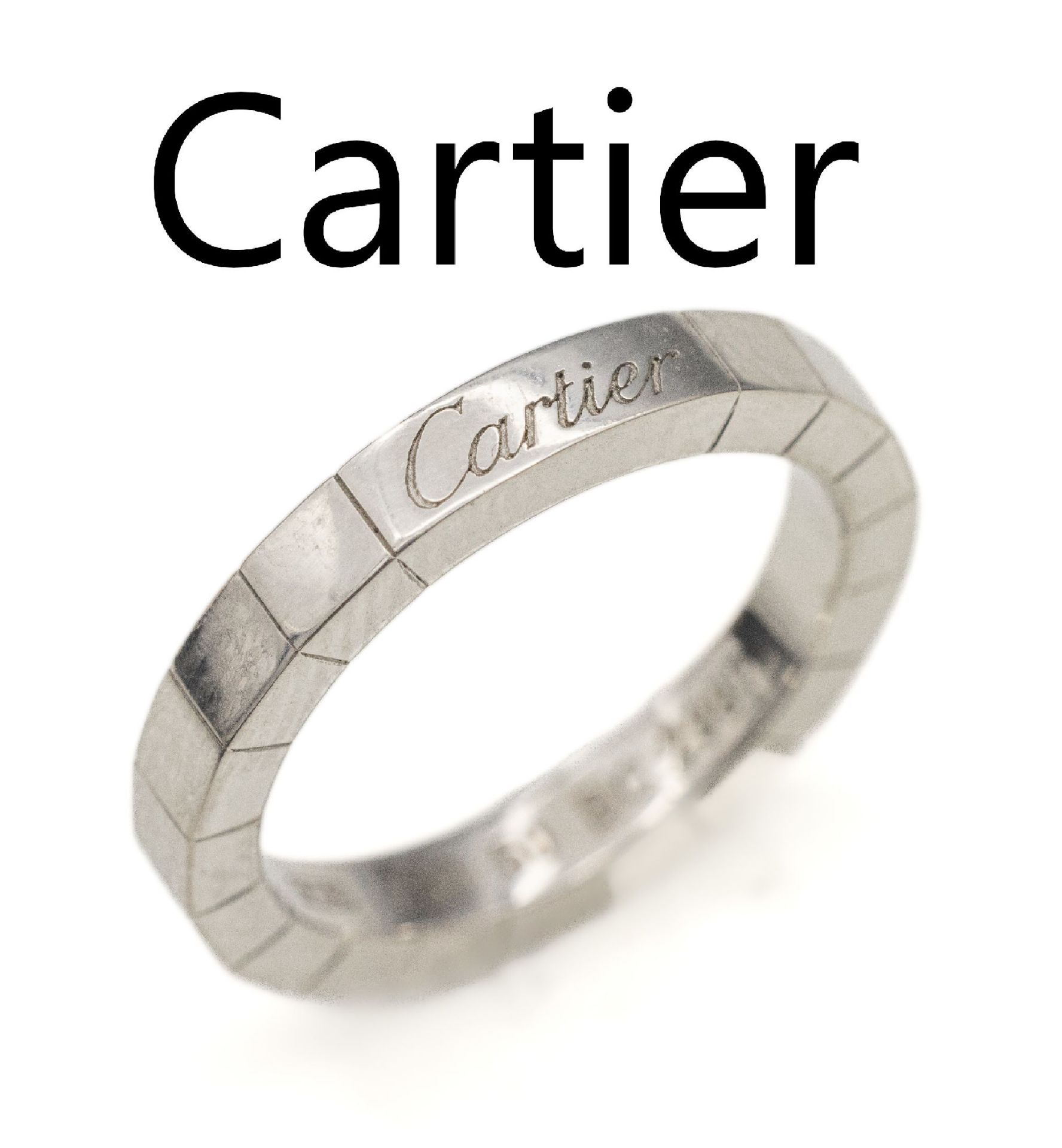 18 kt Gold CARTIER Ring,   WG 750/000, RW 50,Modell