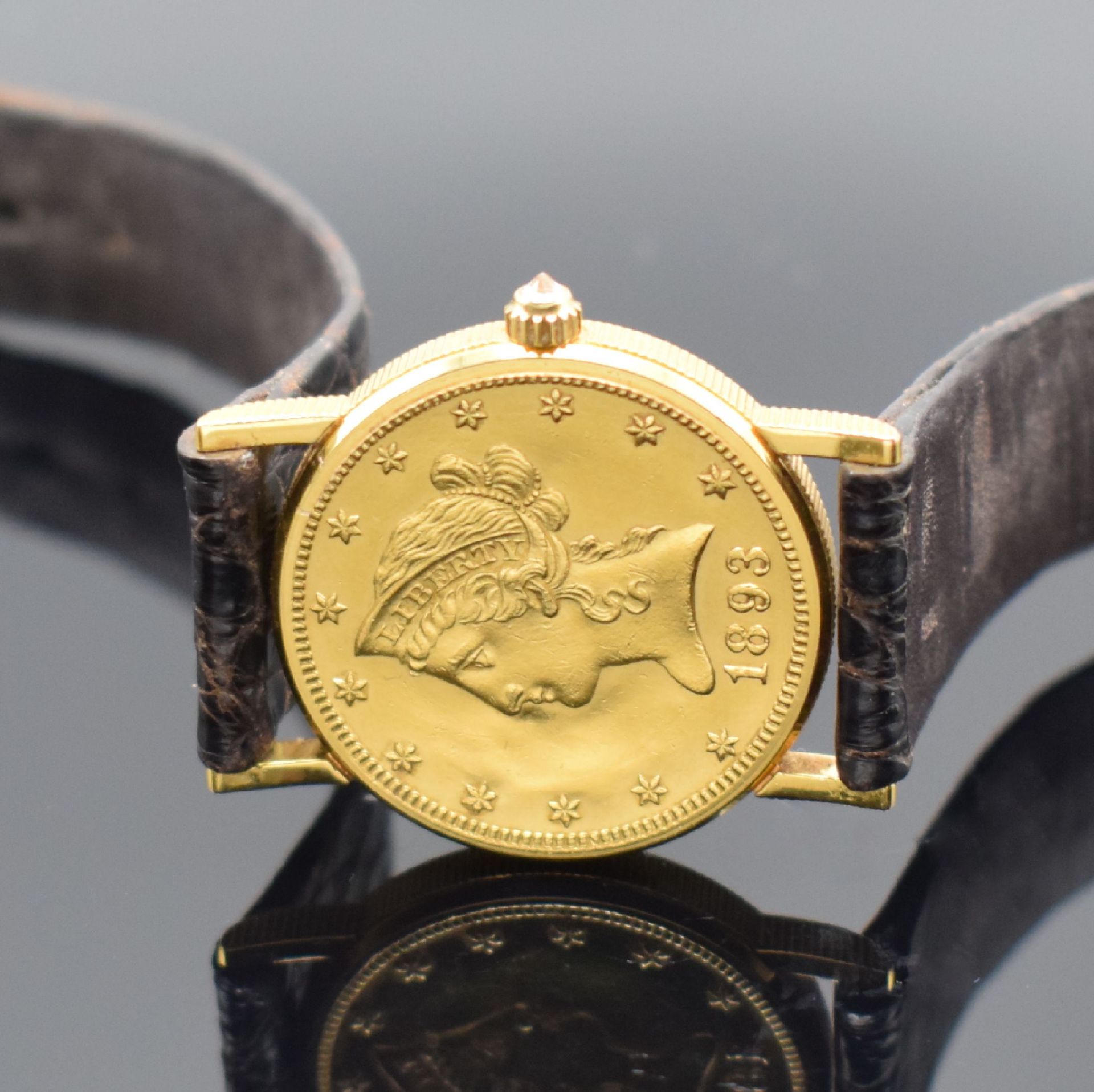 CORUM 10 Dollar 1893 seltene Damenarmbanduhr sog. - Image 5 of 5