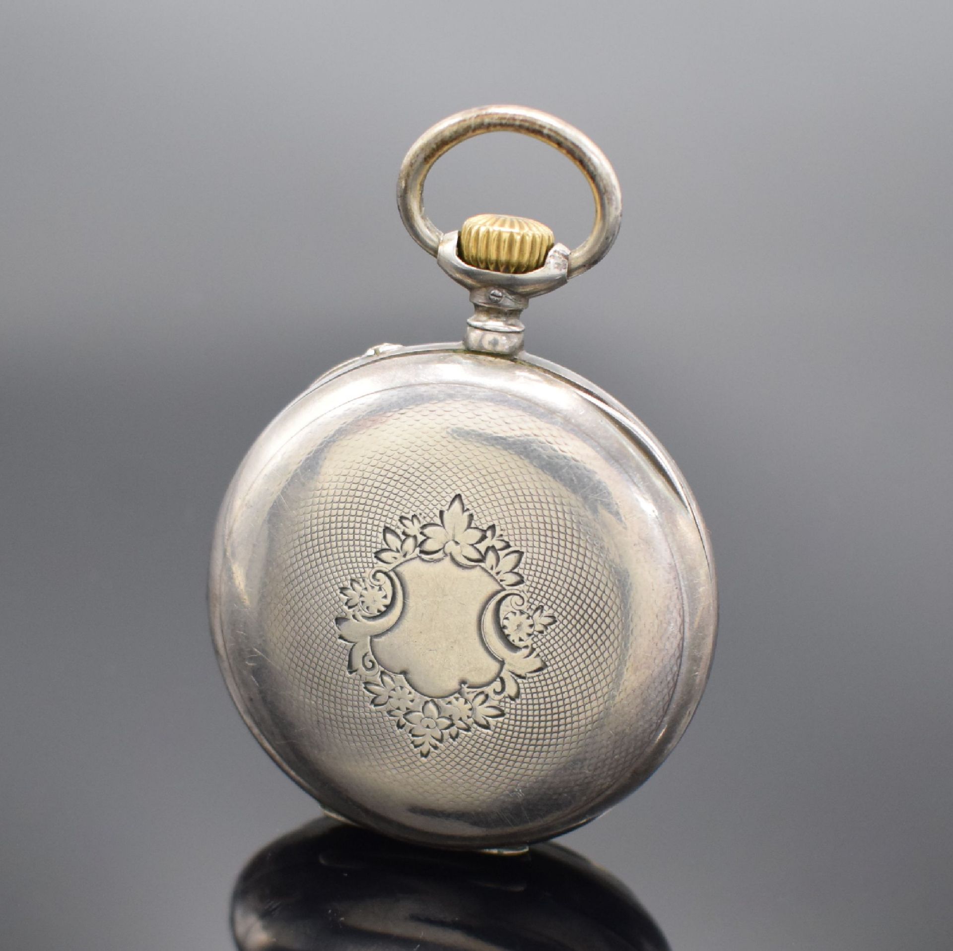 IWC offene Taschenuhr in 800er Silber,  Schweiz um 1900, - Bild 2 aus 6
