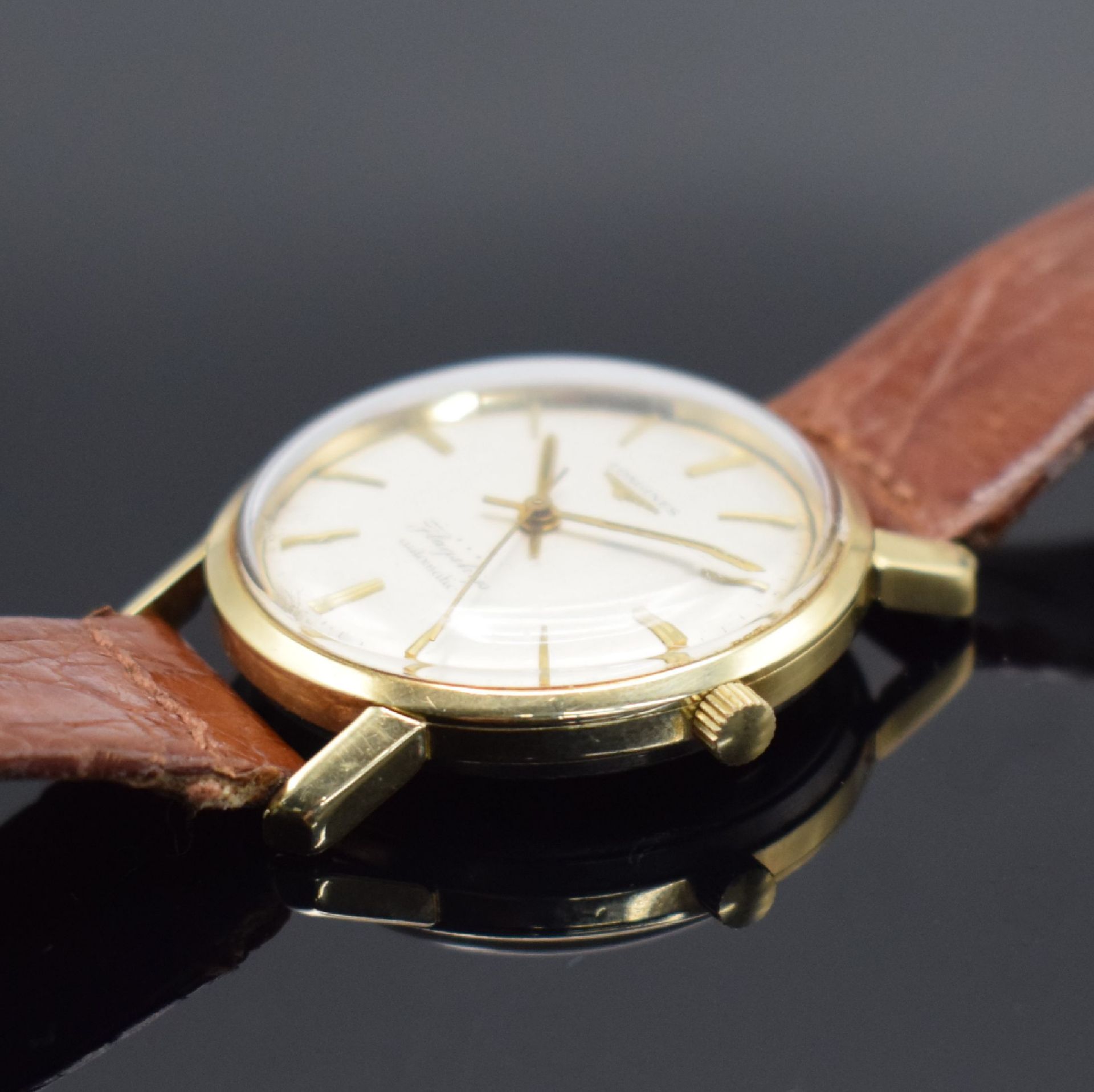 LONGINES Flagship Herrenarmbanduhr mit Goldhaube Referenz - Image 3 of 7