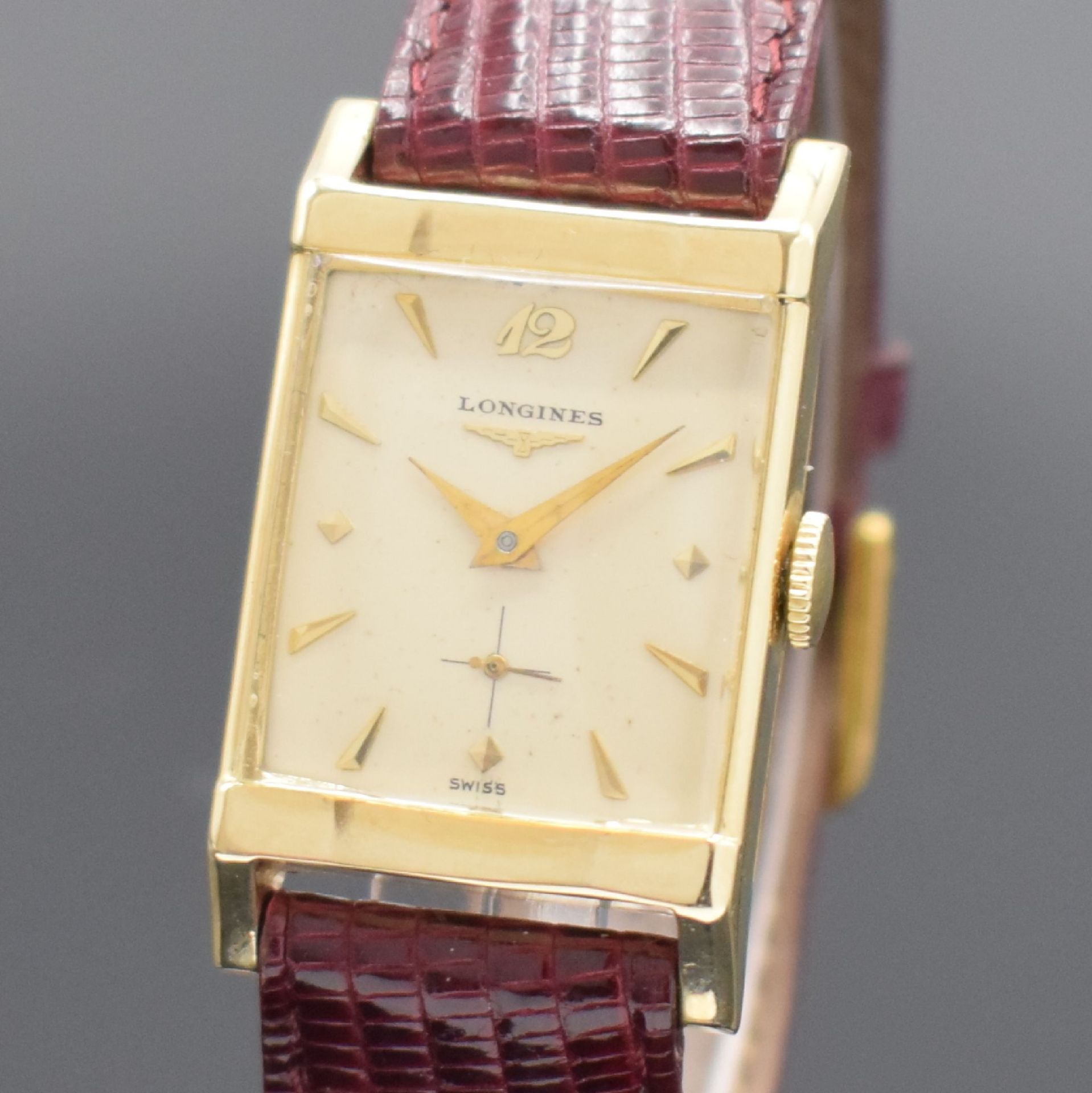 Longines Armbanduhr in GG 585/000,  Schweiz/USA um 1950, - Bild 2 aus 6