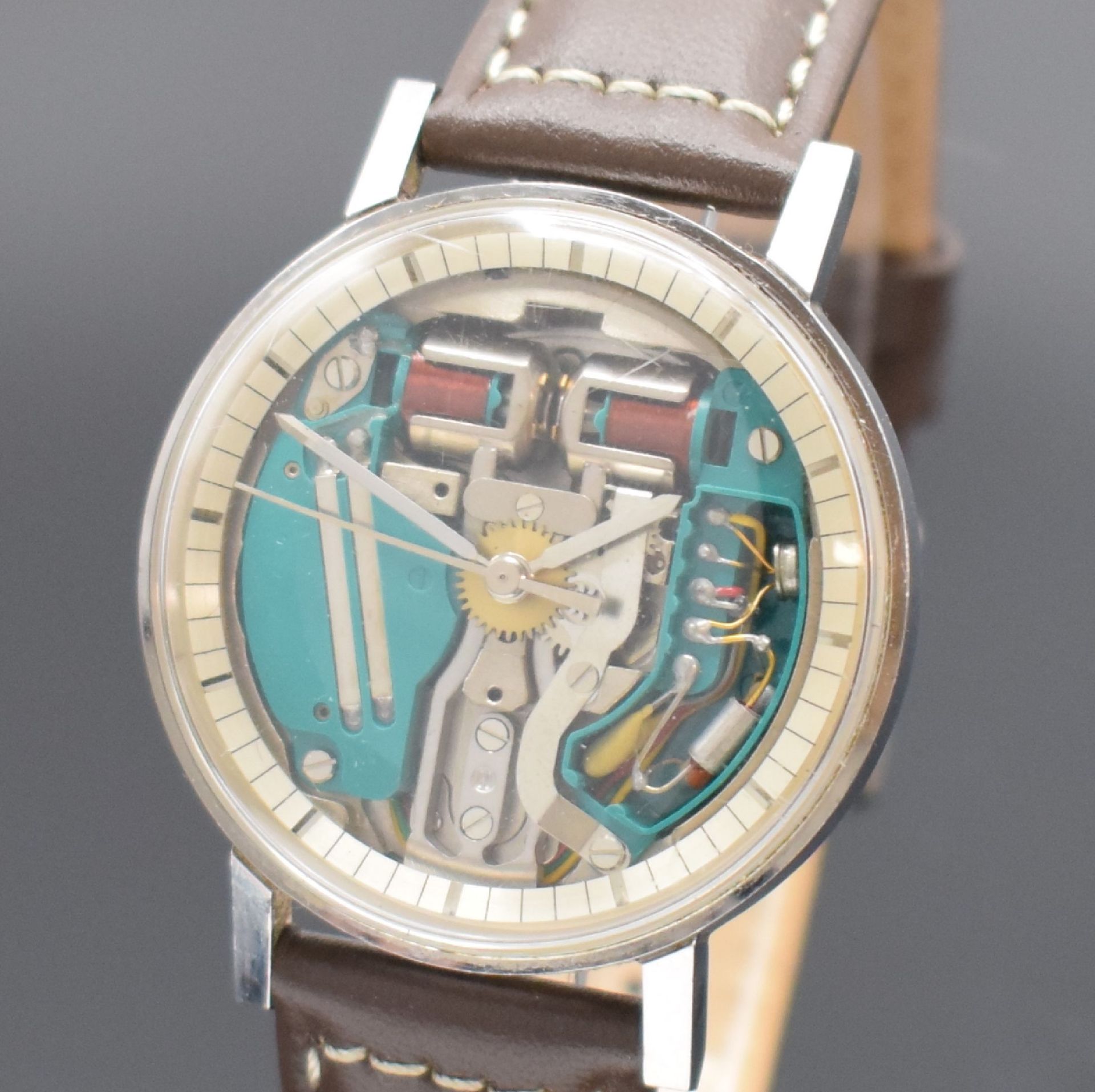 BULOVA Accutron Spaceview Stimmgabel- Armbanduhr in Stahl, - Bild 2 aus 3