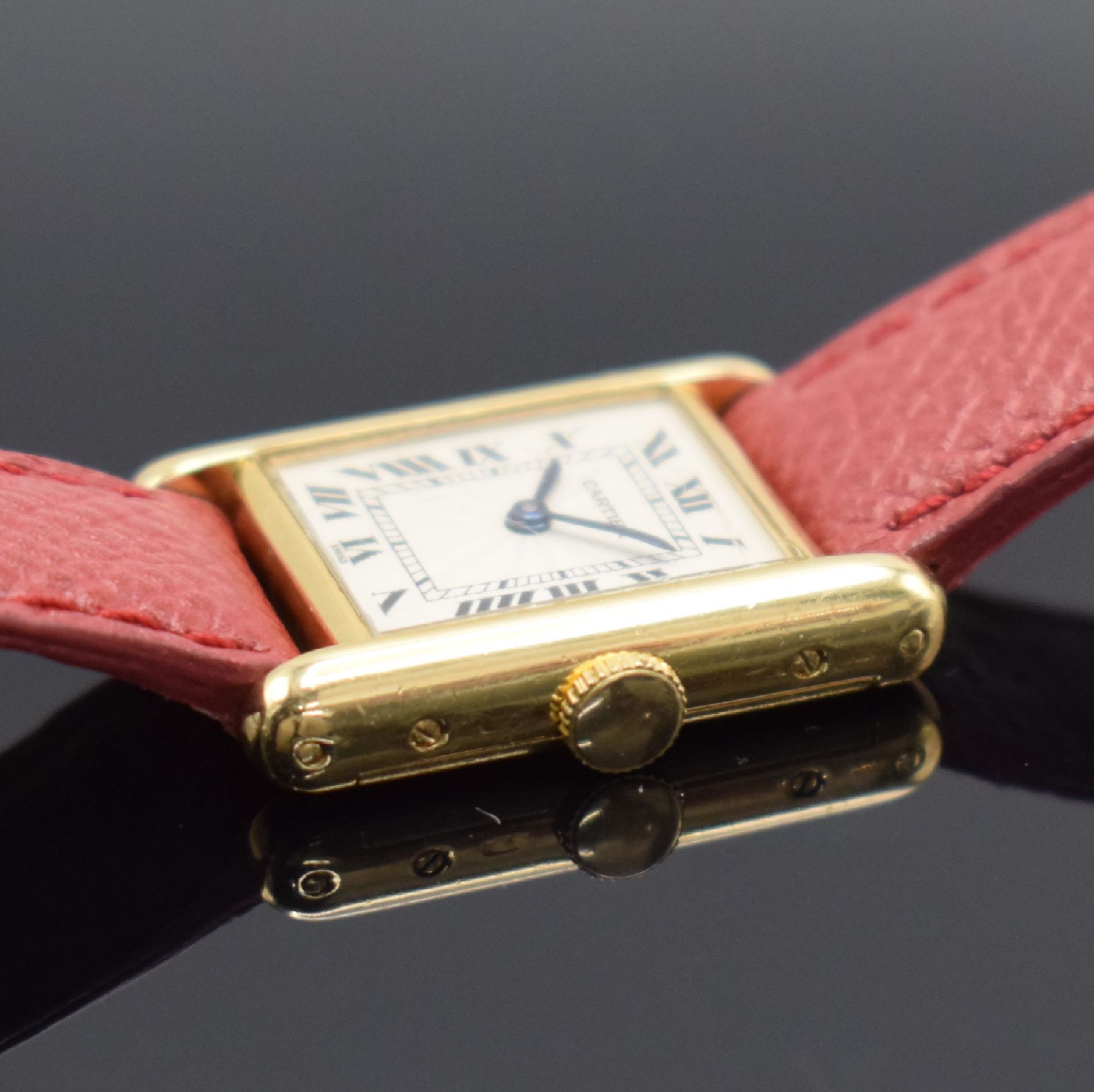 CARTIER Tank Damenarmbanduhr in GG 750/000, Schweiz um - Image 3 of 4