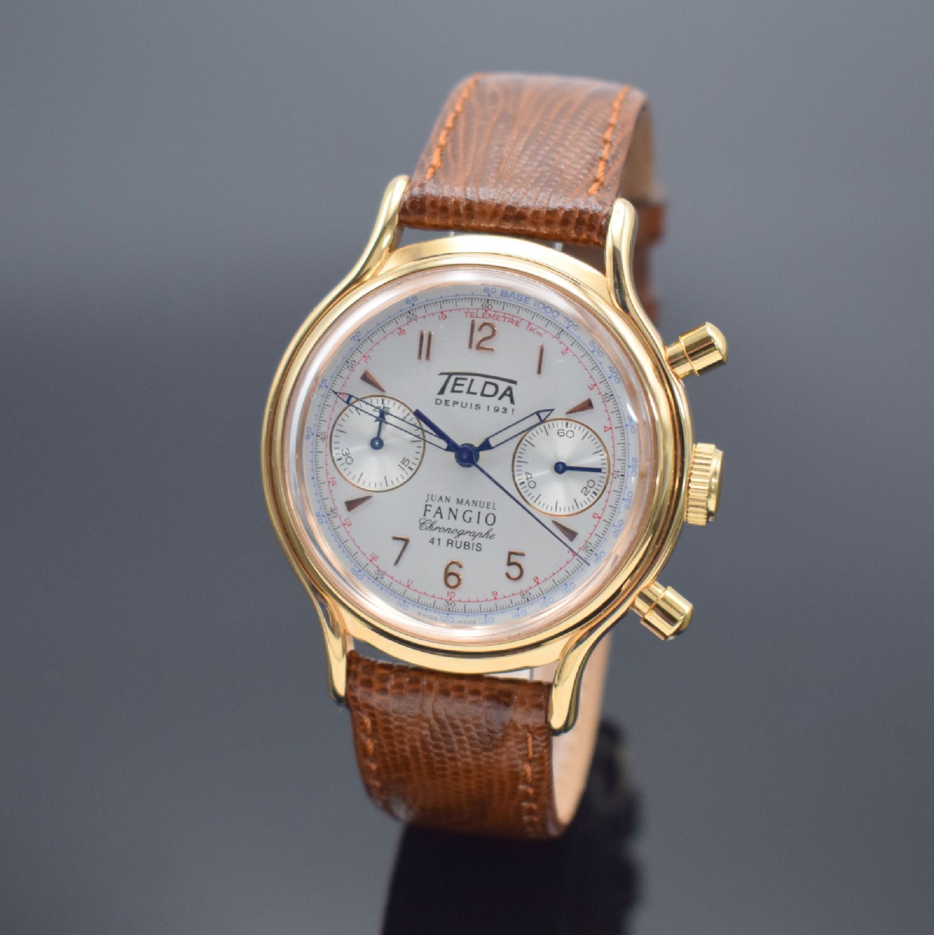 TELDA Juan Manuel Fangio Herrenarmbanduhr mit Chronograph