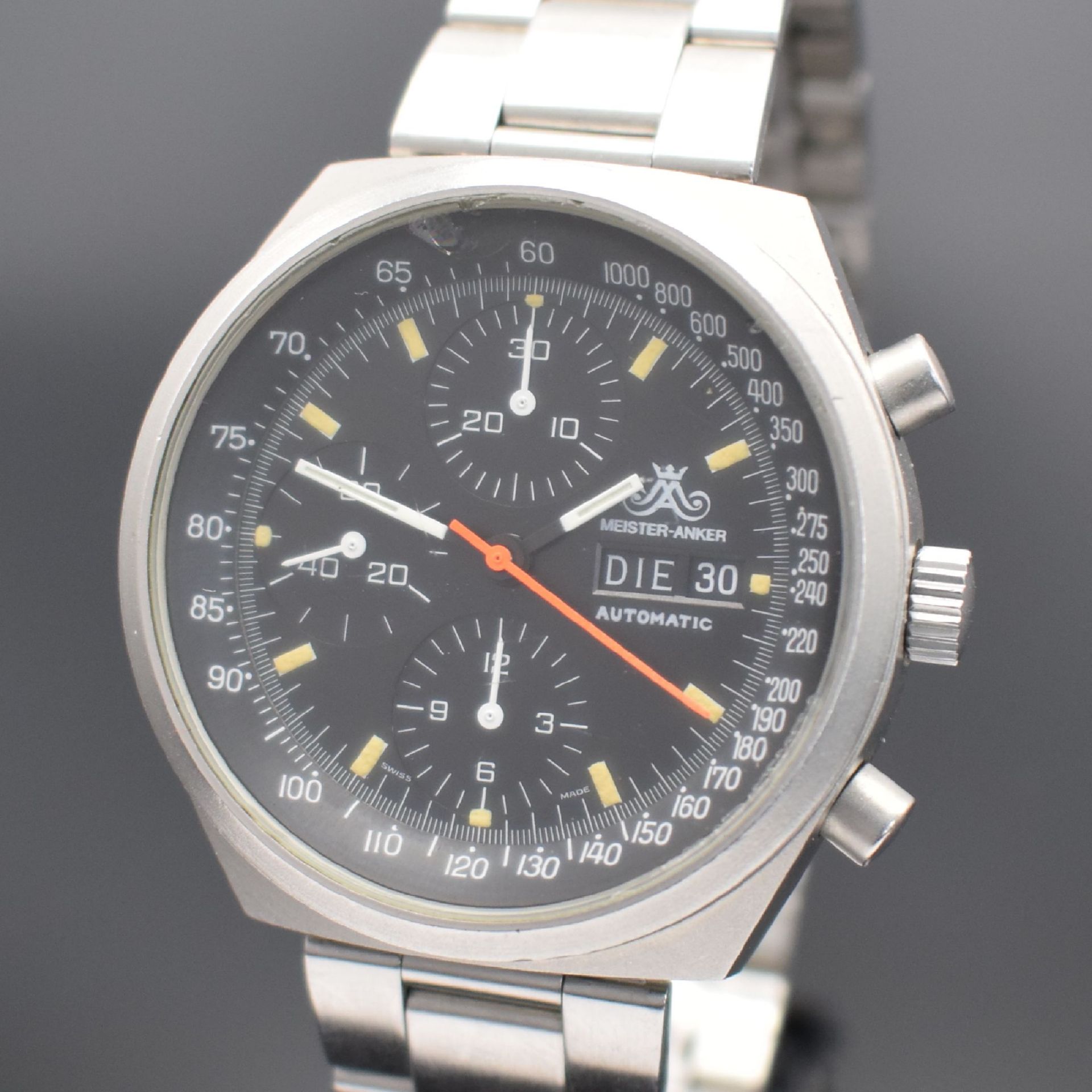 MEISTER-ANKER Herrenchronograph in Stahl, Schweiz um - Image 2 of 6