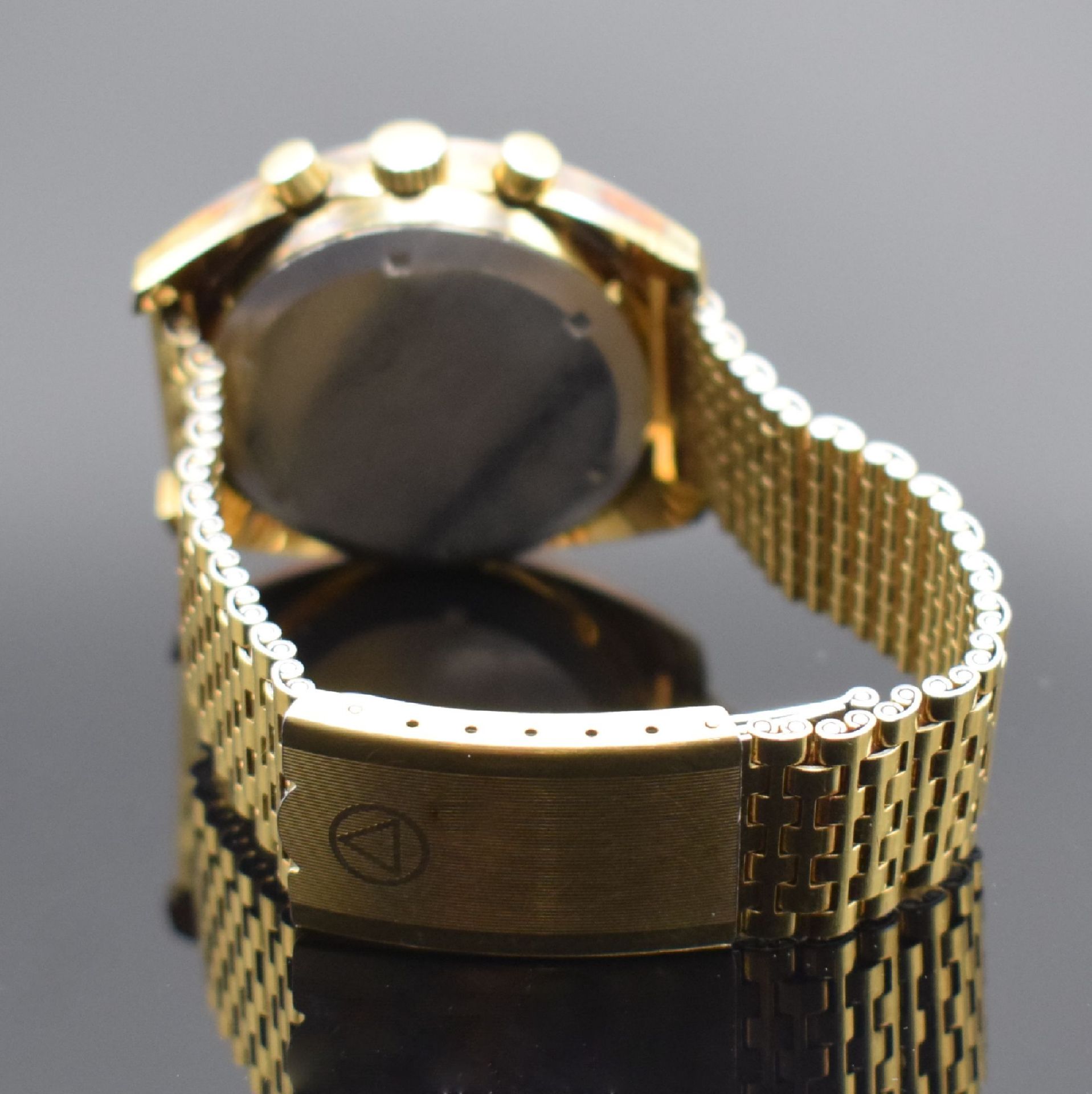 LEMANIA vergoldete Herrenarmbanduhr mit Chronograph, - Image 3 of 8