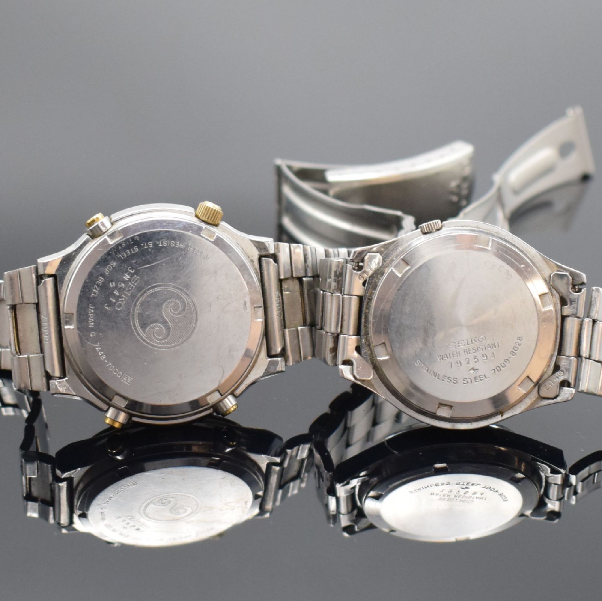 Konvolut 2 SEIKO Armbanduhren,  Japan um 1980/90, 1 x - Bild 4 aus 4
