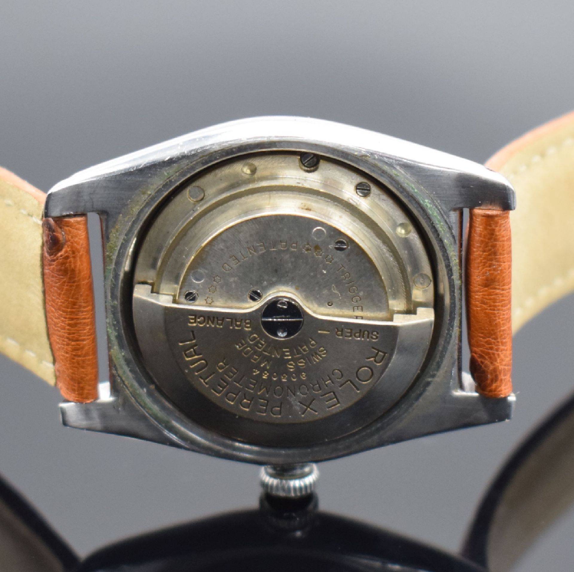 ROLEX Bubble Back Chronometer-Armbanduhr in Stahl, - Image 6 of 7