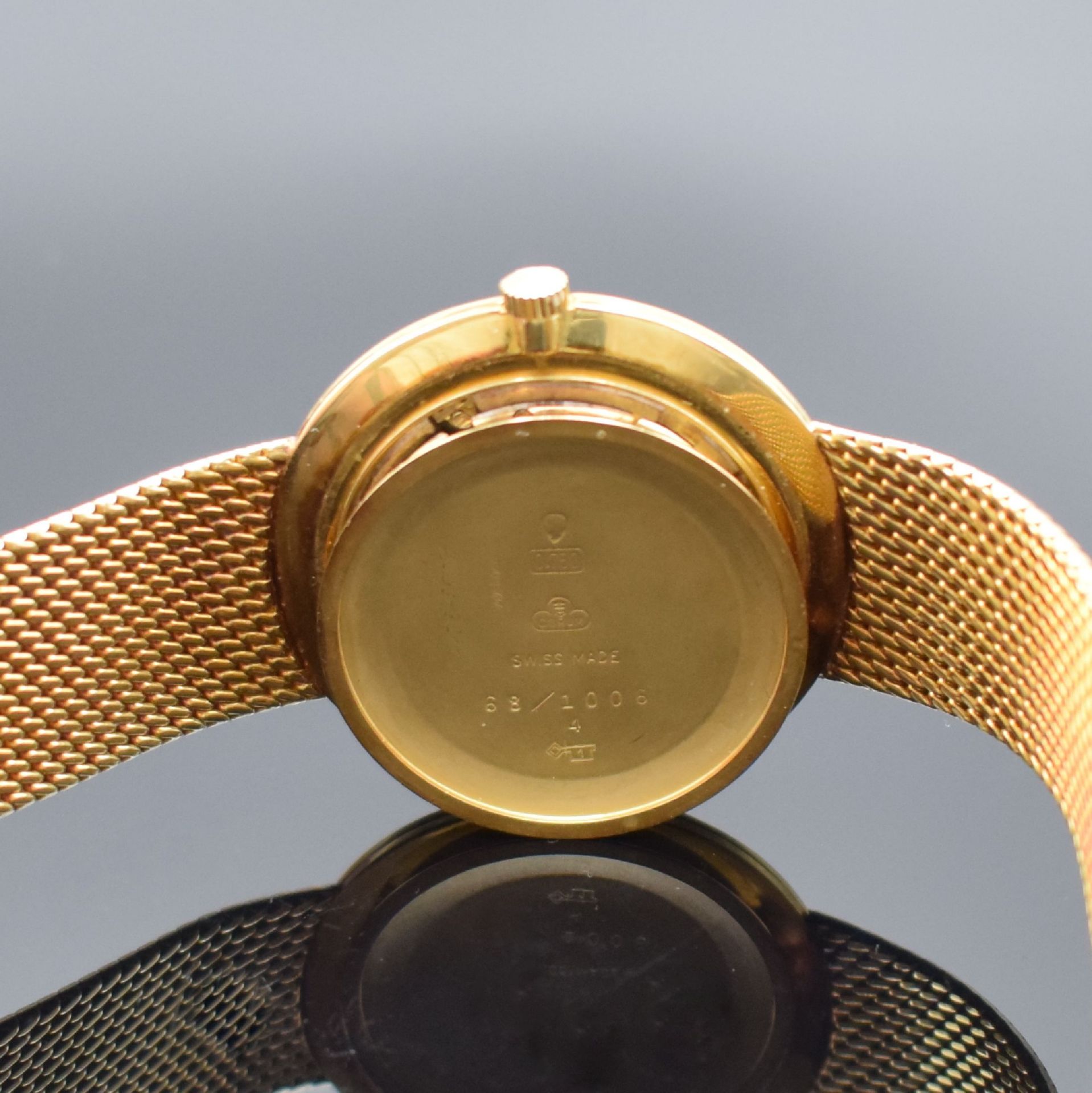 CORUM elegante Armbanduhr in GG 750/000,  Schweiz um 1960, - Bild 7 aus 7