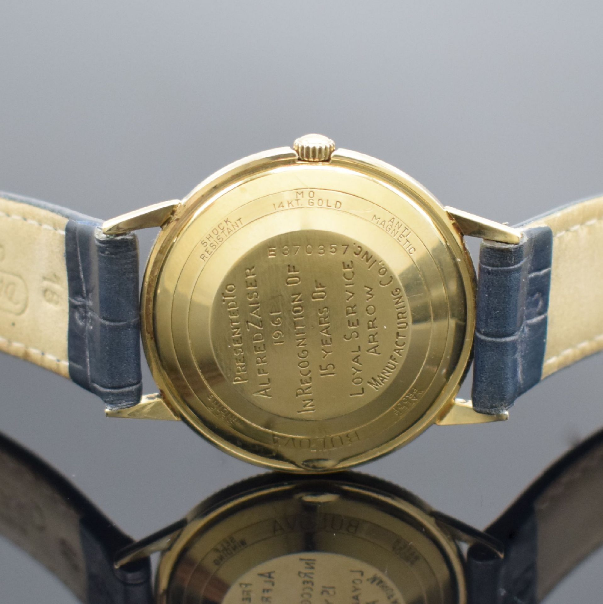 BULOVA Self Winding Armbanduhr in GG 585/000, USA um - Image 4 of 7