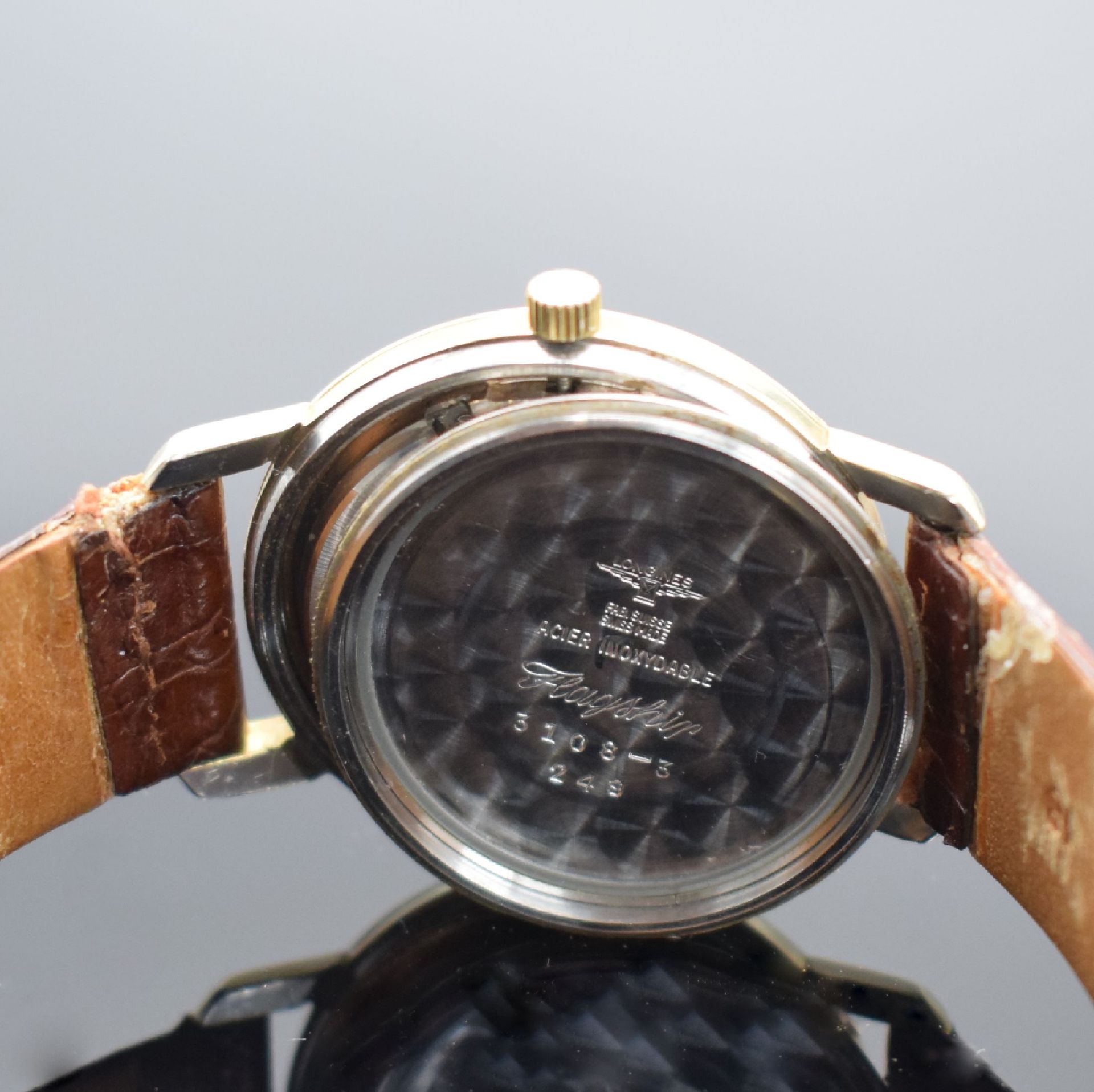 LONGINES Flagship Herrenarmbanduhr mit Goldhaube Referenz - Image 7 of 7