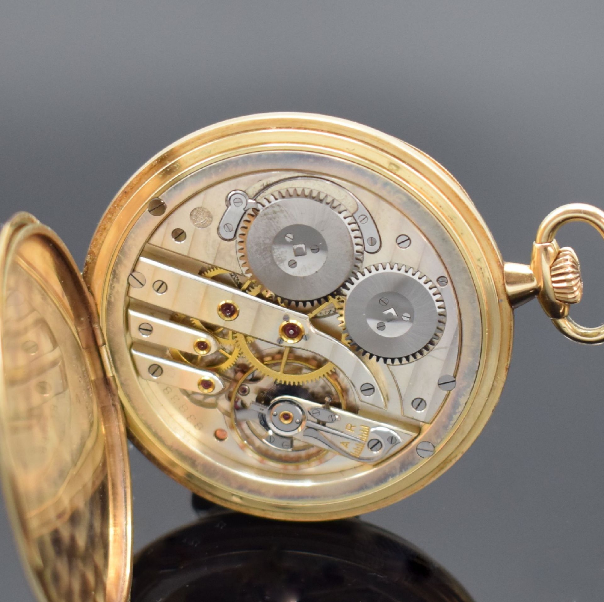 IWC Herrentaschenuhr Kaliber 73 in GG 585/000, Schweiz um - Image 6 of 6