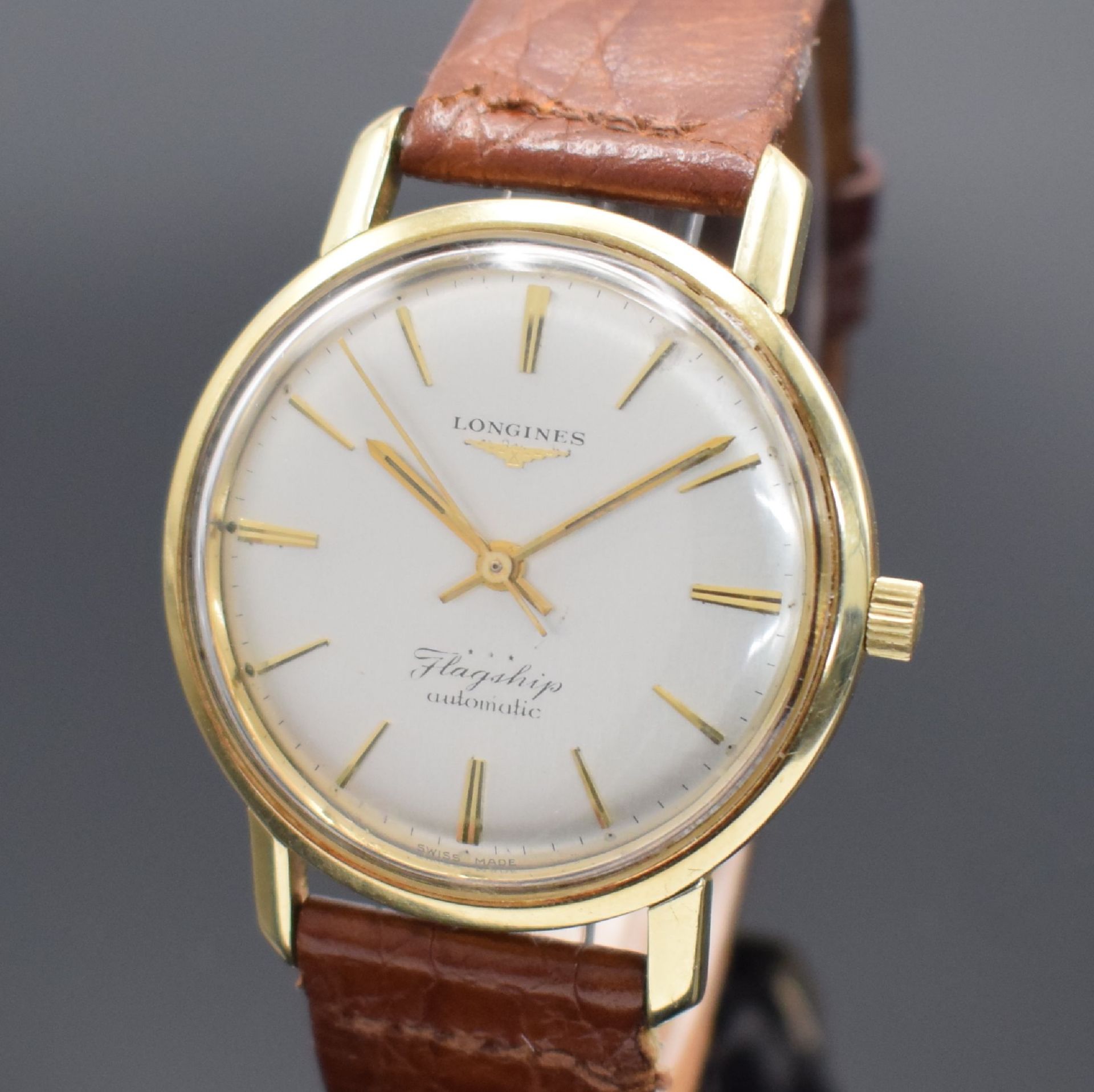 LONGINES Flagship Herrenarmbanduhr mit Goldhaube Referenz - Bild 2 aus 7