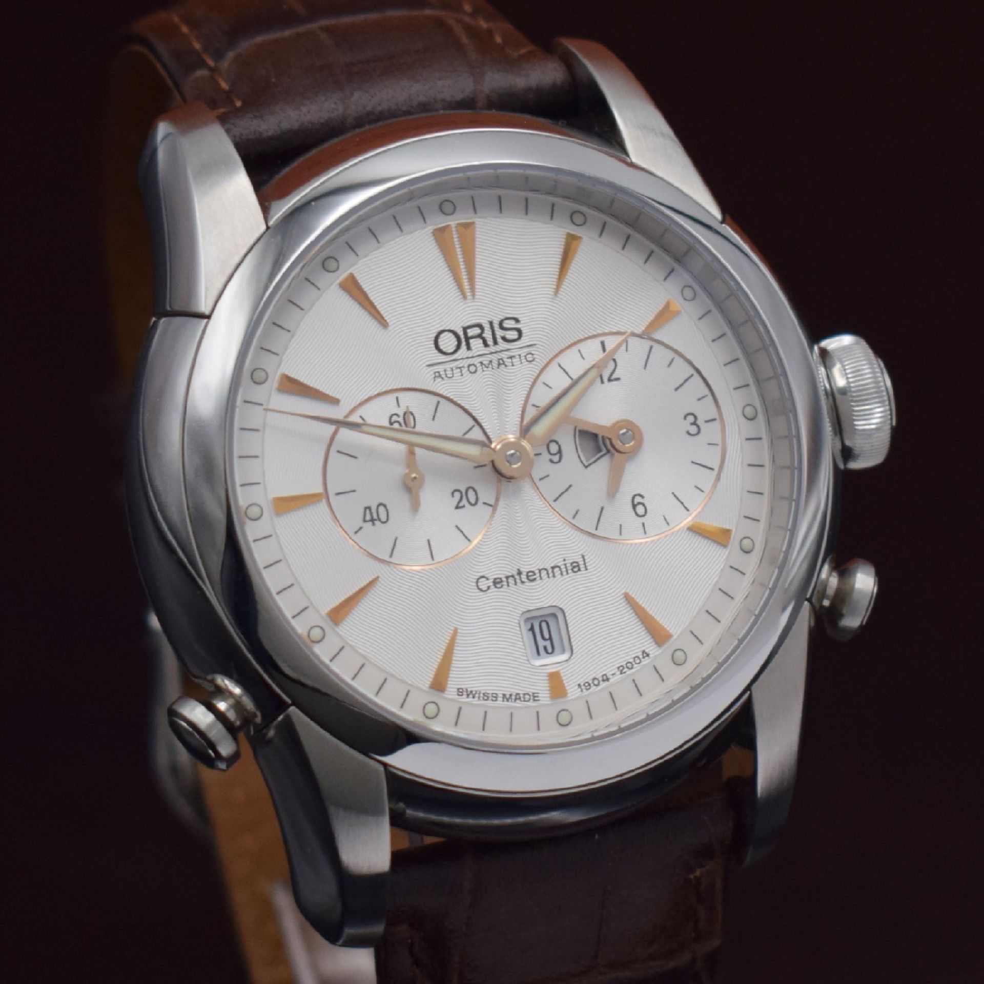 ORIS limitierte Armbanduhr Centennial Artelier Worldtimer - Bild 6 aus 8