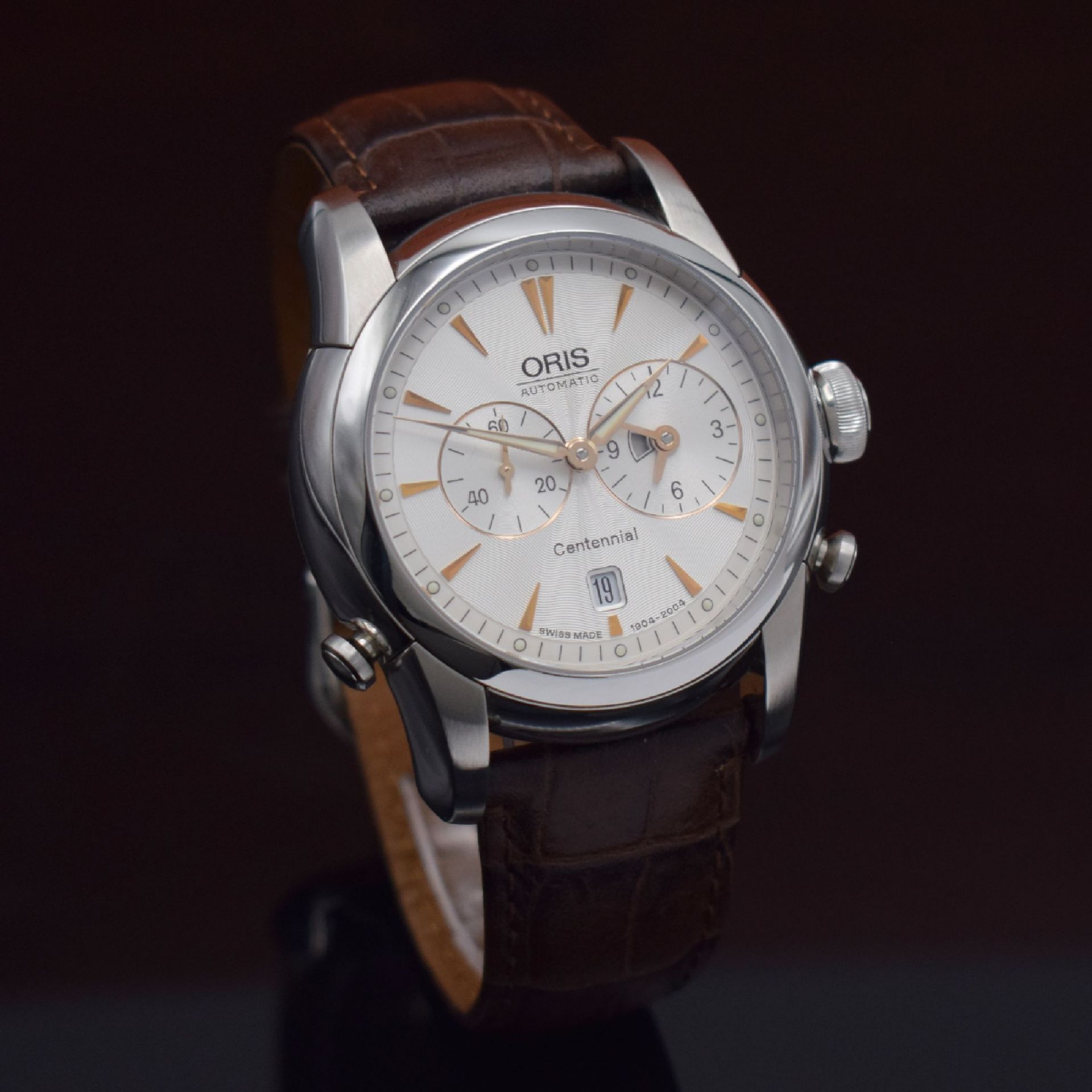 ORIS limitierte Armbanduhr Centennial Artelier Worldtimer - Bild 5 aus 8