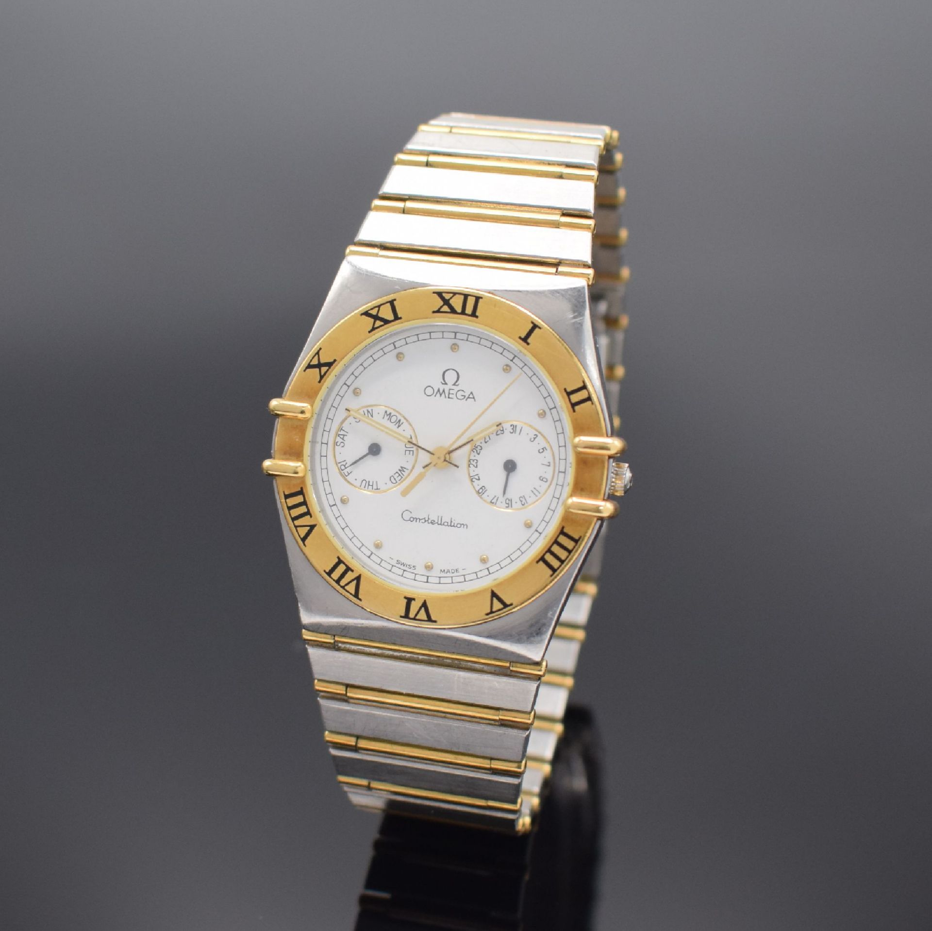 OMEGA Constellation Herrenarmbanduhr in Stahl/Gold,