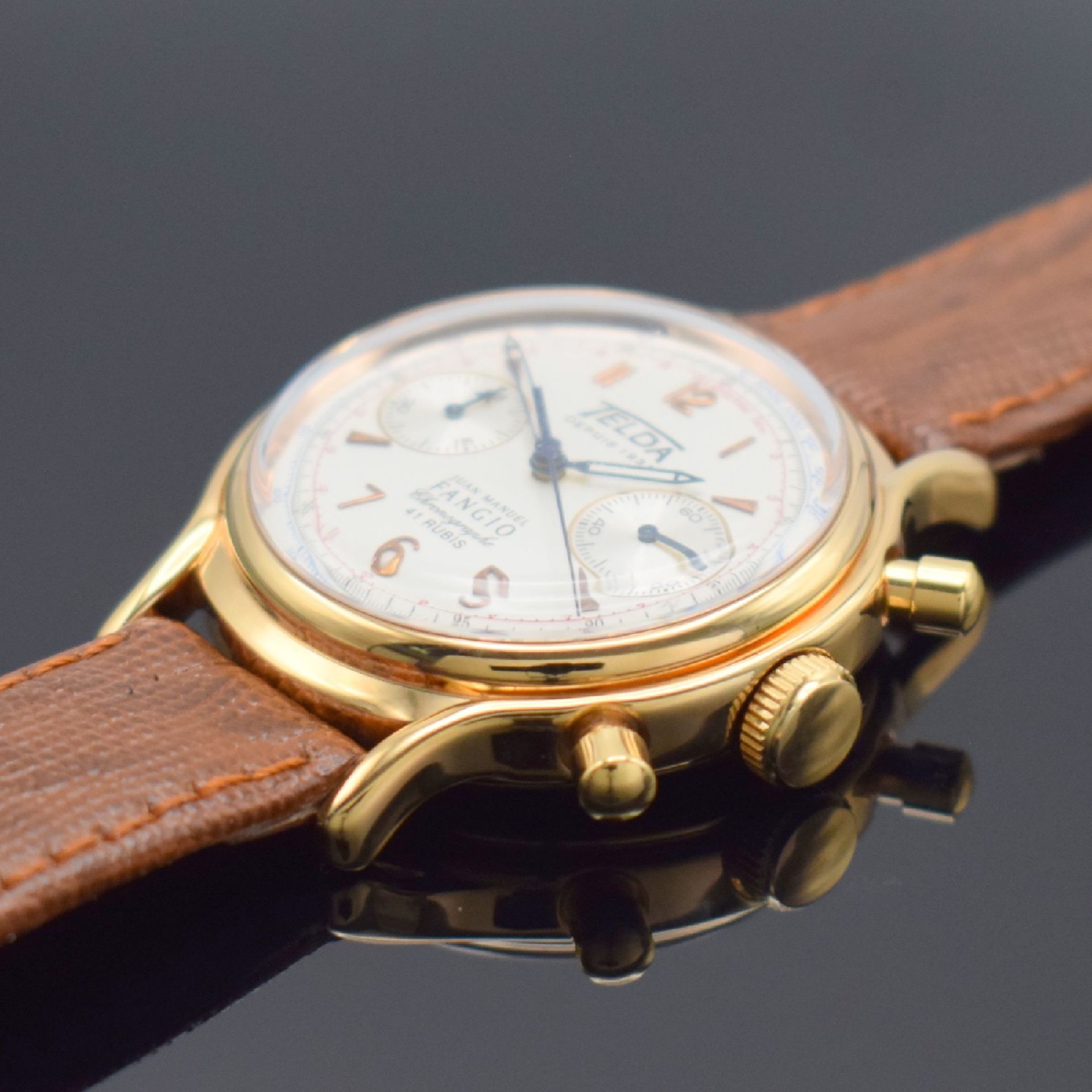 TELDA Juan Manuel Fangio Herrenarmbanduhr mit Chronograph - Image 4 of 6