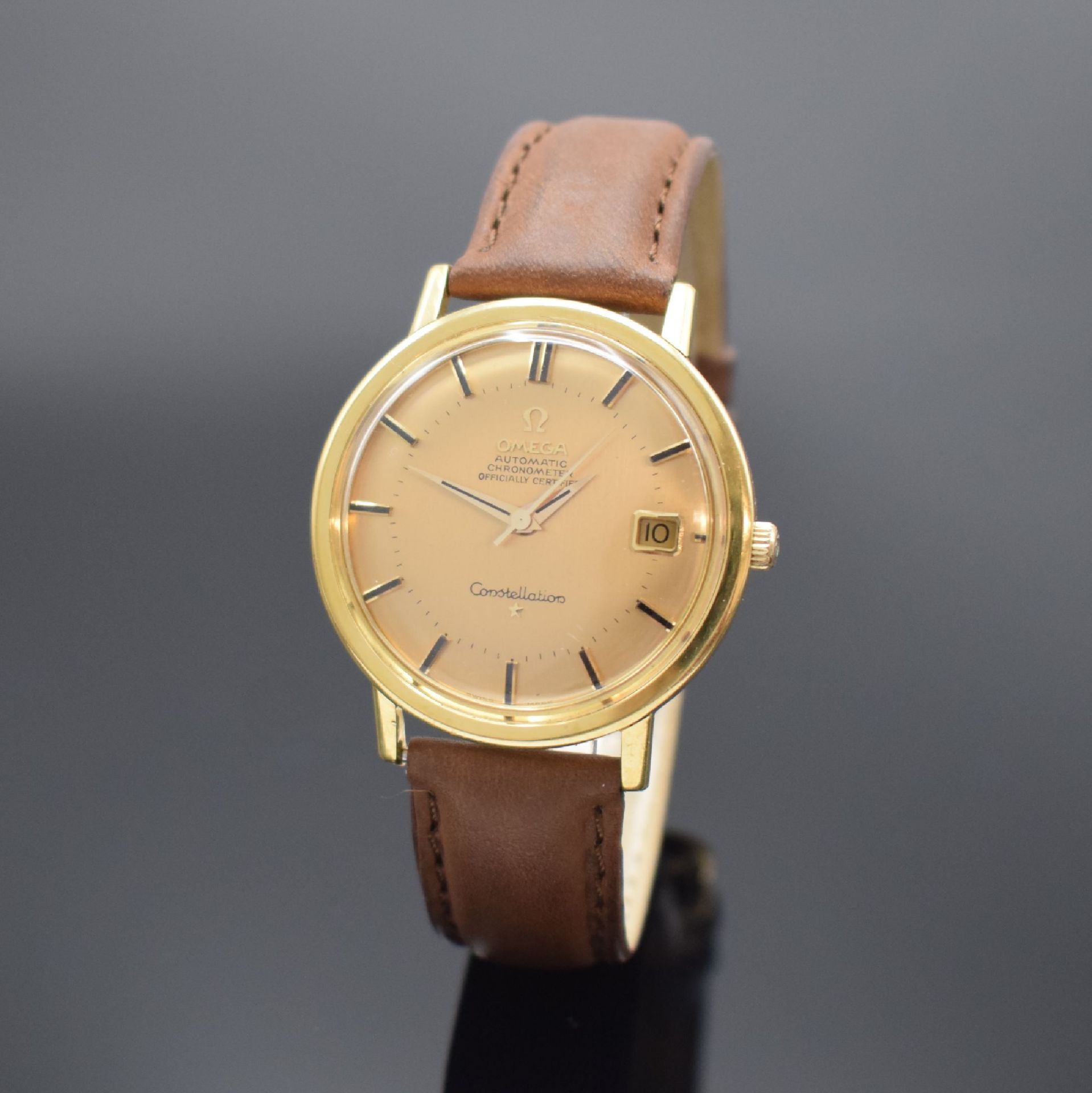 OMEGA Constellation Armbandchronometer in GG 750/000 mit