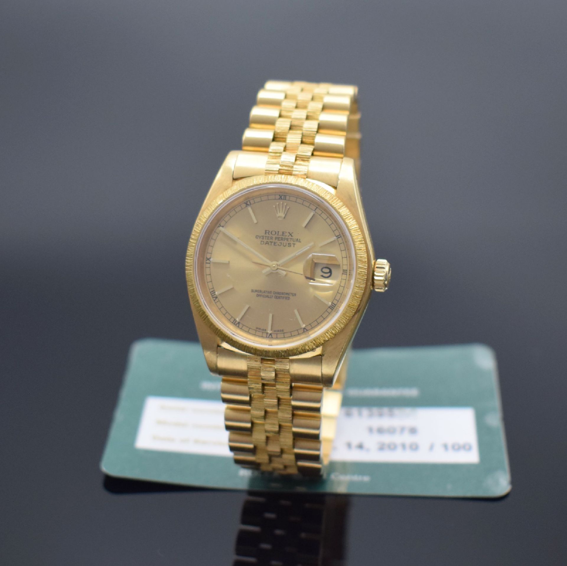 ROLEX Datejust Herrenarmbanduhr Referenz 16078 in GG