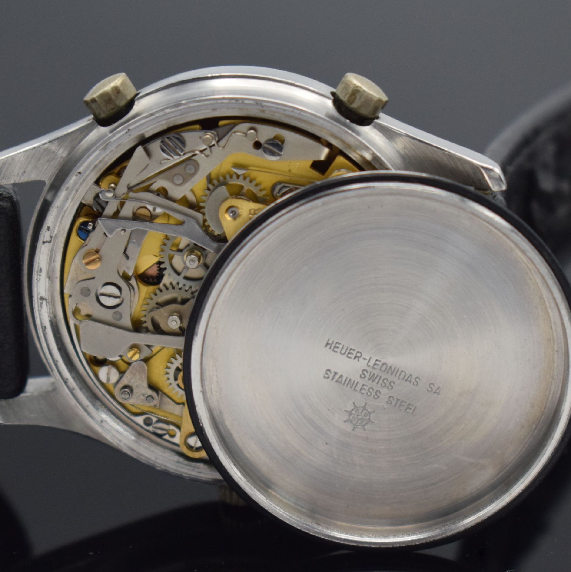HEUER Verona seltene Herrenarmbanduhr mit Chronograph - Image 8 of 12