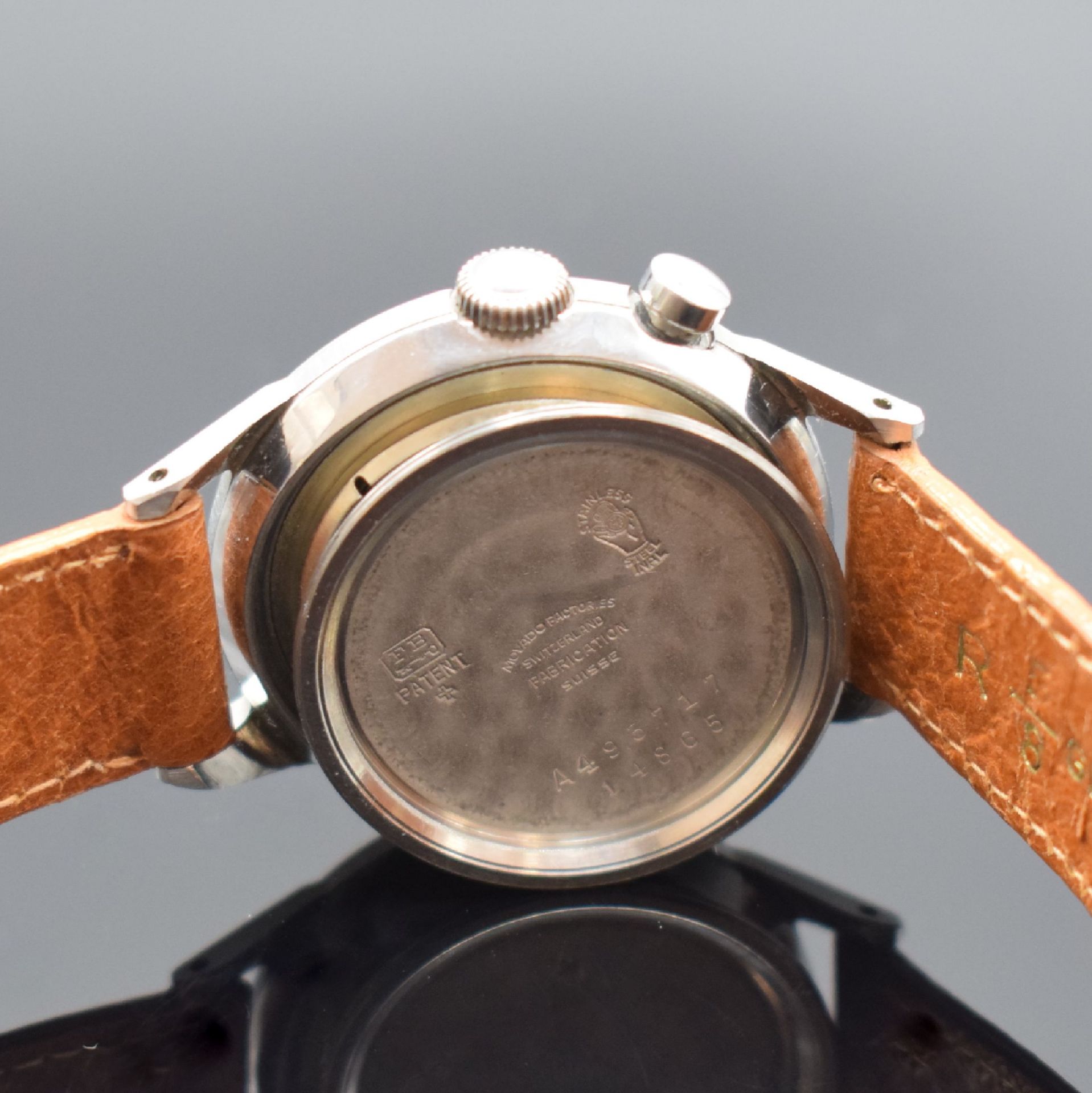 MOVADO Chronostop seltener Armbandchronograph in Stahl, - Image 6 of 6