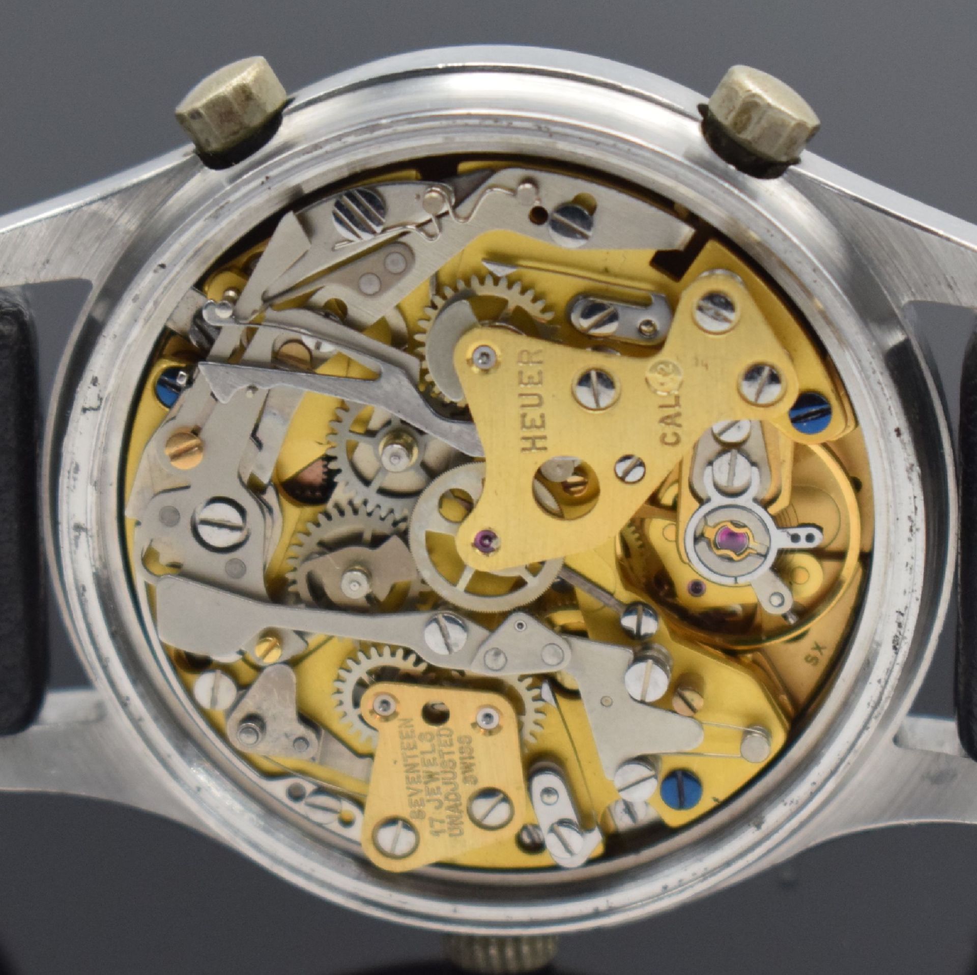 HEUER Verona seltene Herrenarmbanduhr mit Chronograph - Image 7 of 12