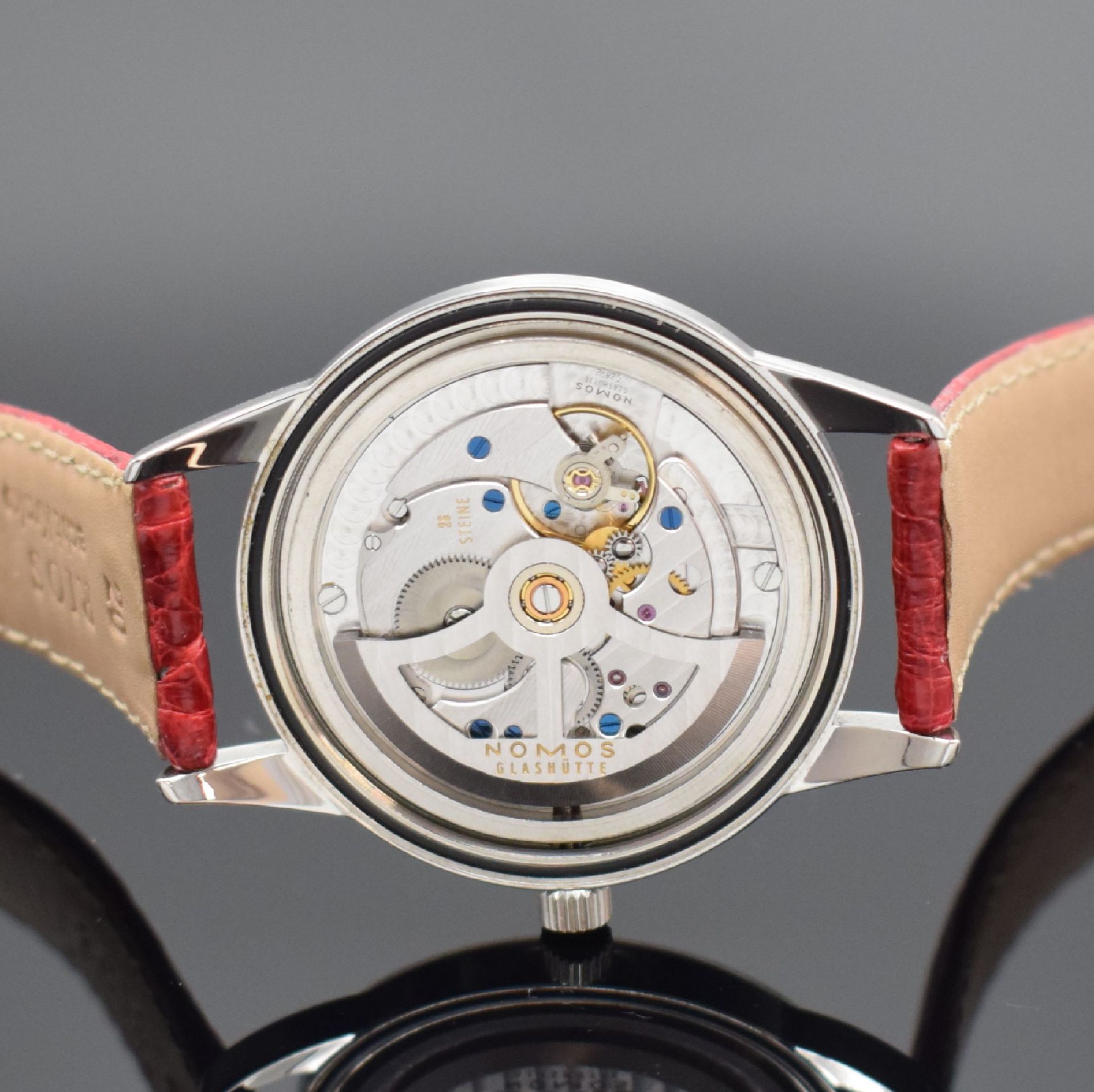 NOMOS GLASHÜTTE Herrenarmbanduhr Modell CLUB, Automatik, - Image 7 of 8