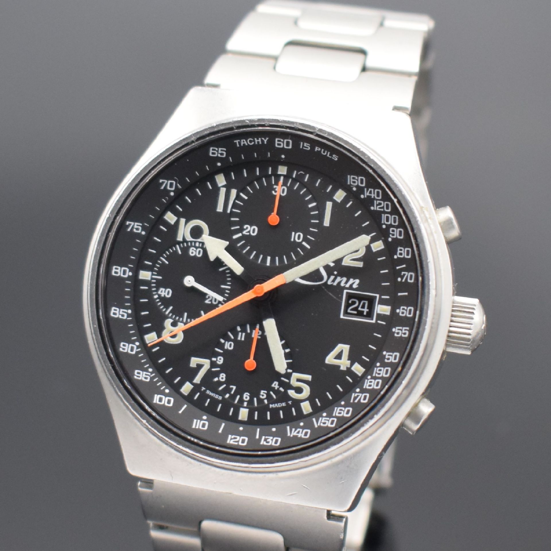 SINN Armbandchronograph mit 2. Zeitzone Modell 144 GMT, - Image 2 of 7