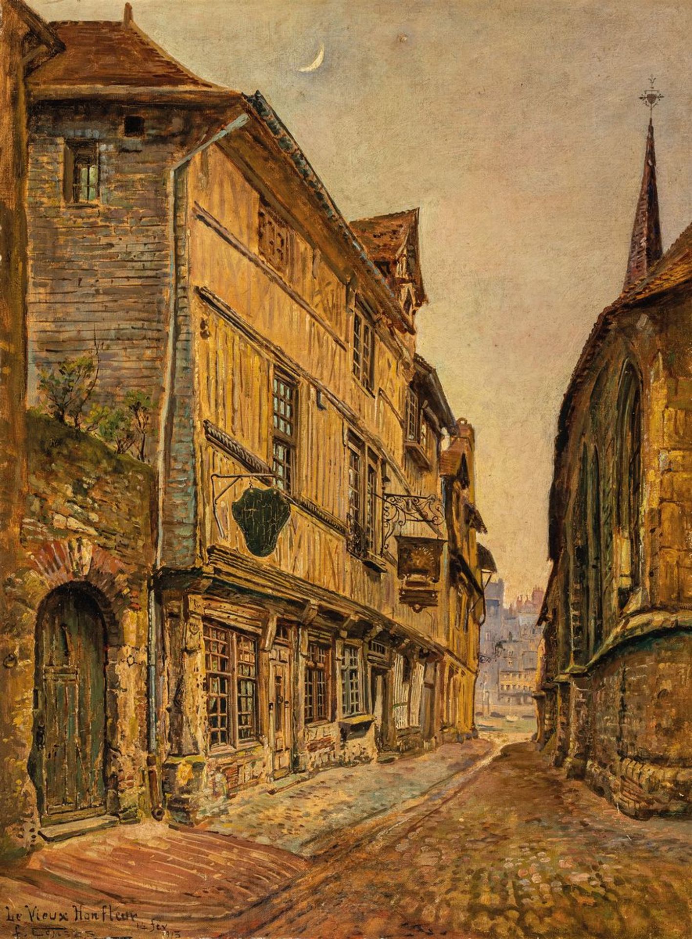 Fernand Combes, 1856-1943, Frankreich, Le Vieux Honfleur,