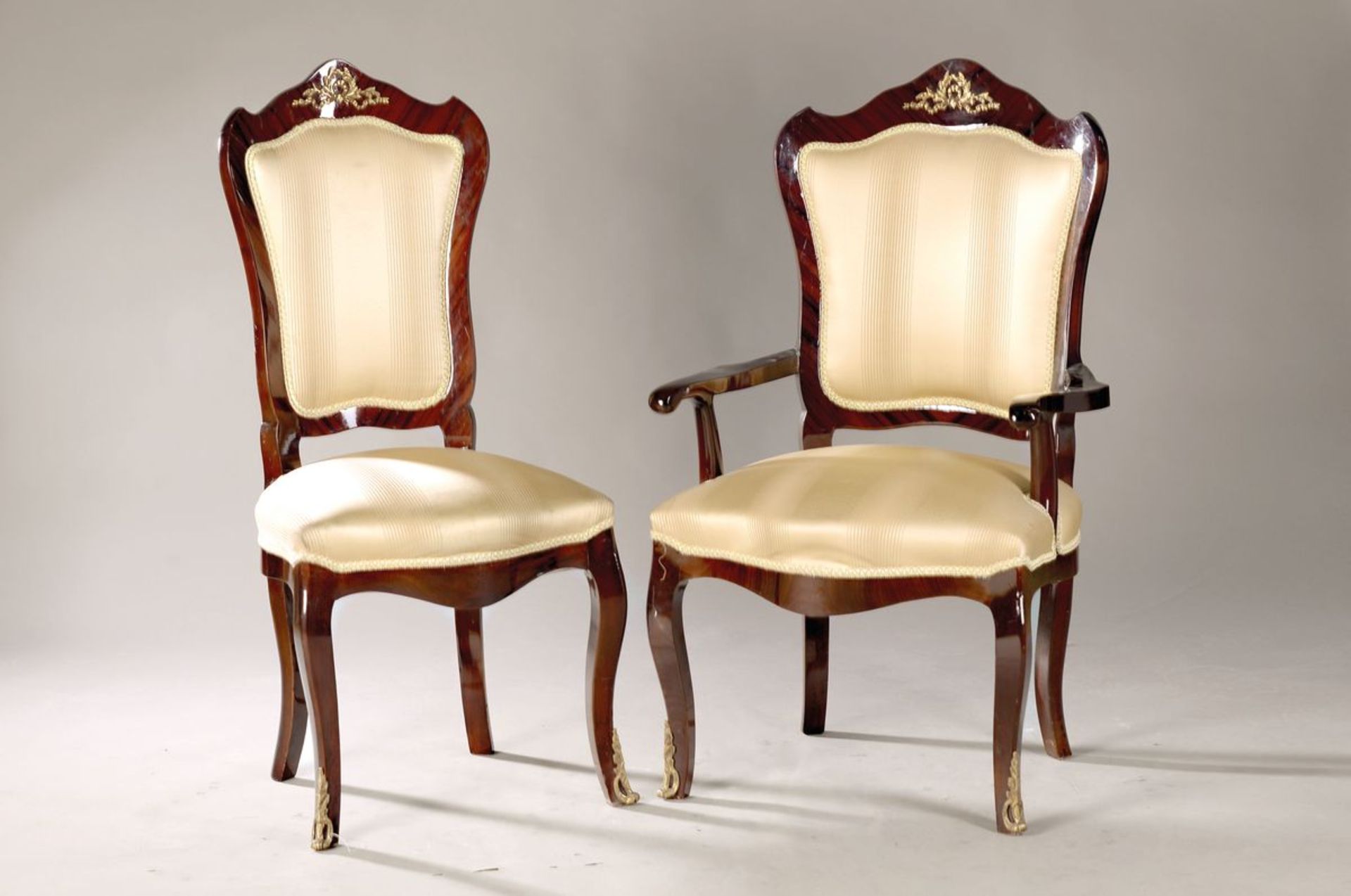 Satz aus 8 Stühlen, Frankreich, um 1860/70,