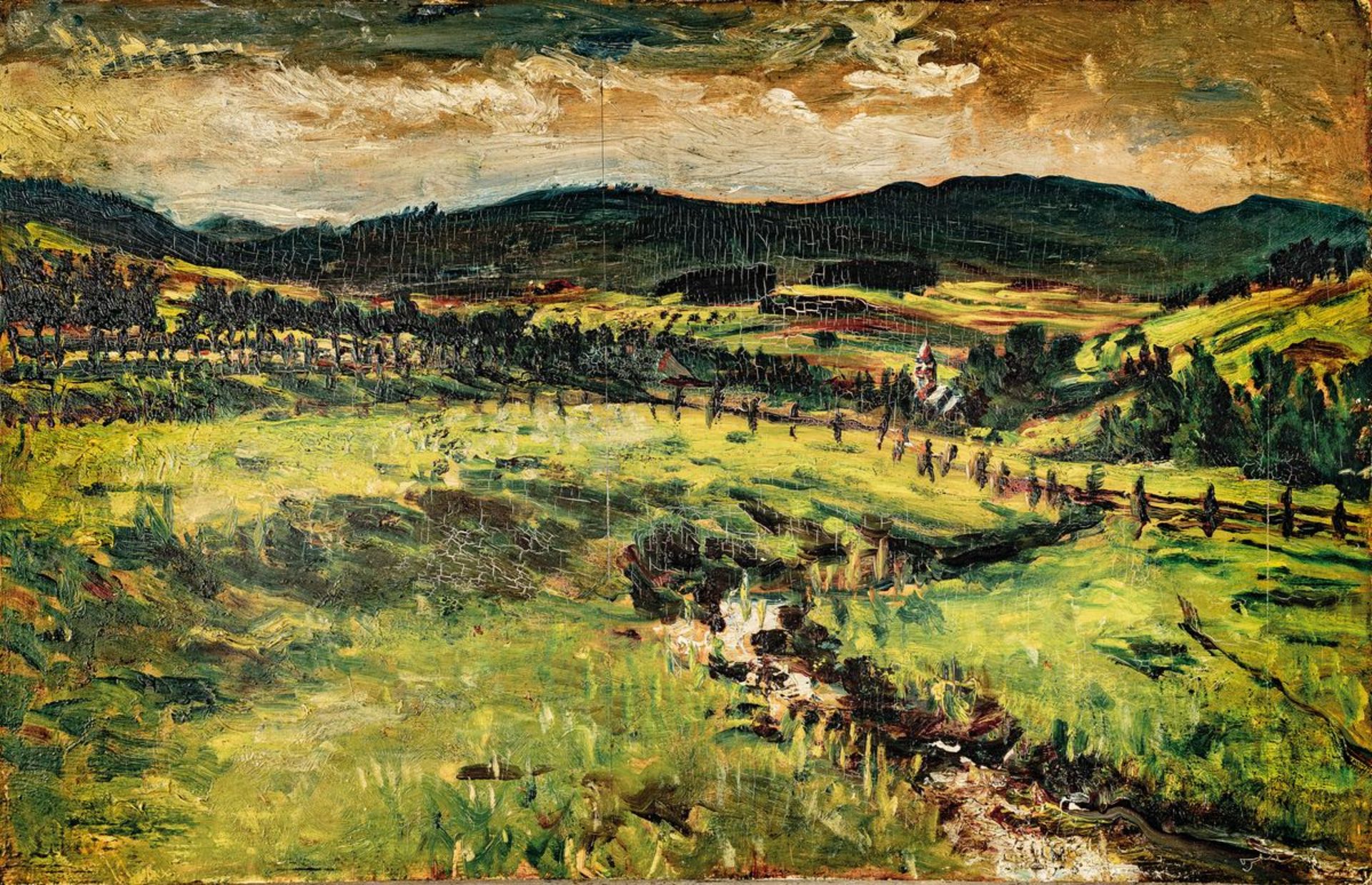 Alois Lebeda, Maler des frühen 20. Jh.,  weite Landschaft
