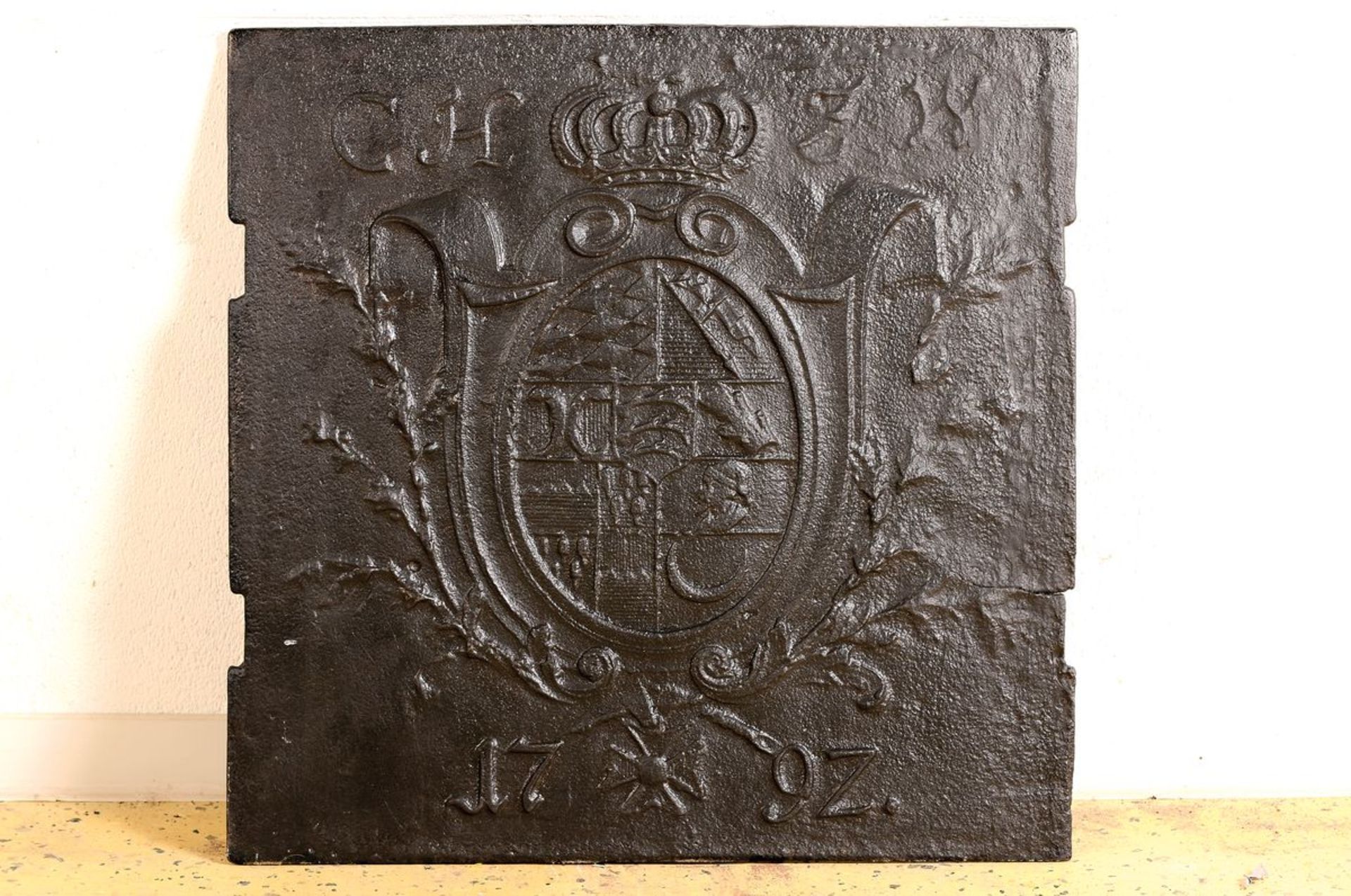 Ofenplatte, Herzogthum Württemberg, datiert 1792, unter