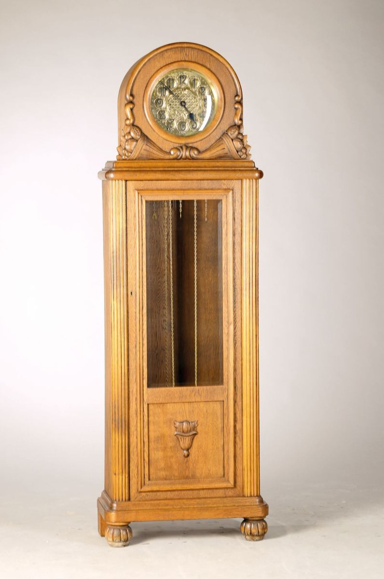 Standuhr mit Westminsterschlag, deutsch, um 1920, helles