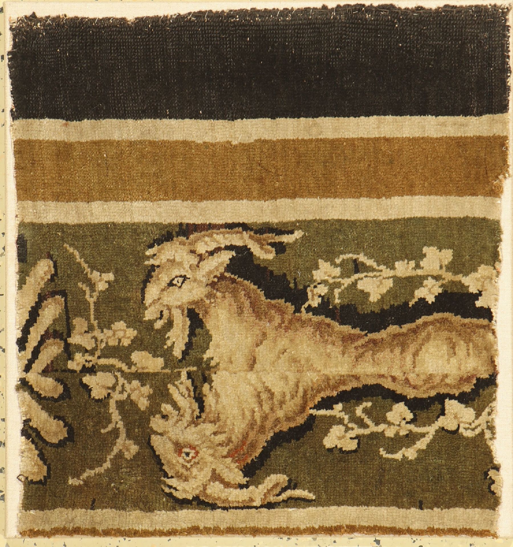 Aubusson Teppich Fragment,   Frankreich, 19.Jhd, Wolle auf