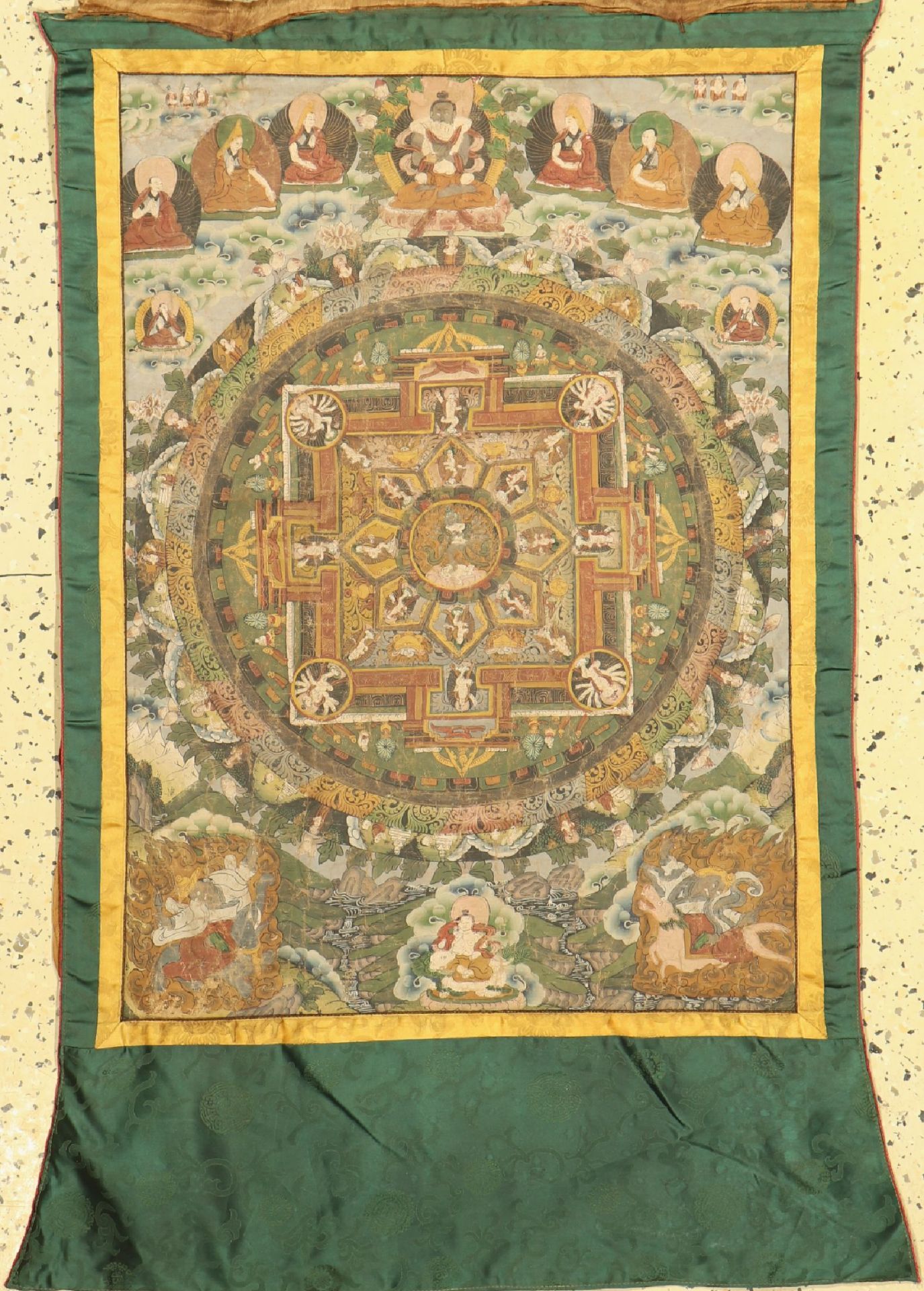 Thangka alt, Tibet, um 1930/1940, Stoffmalerei, ca. 103