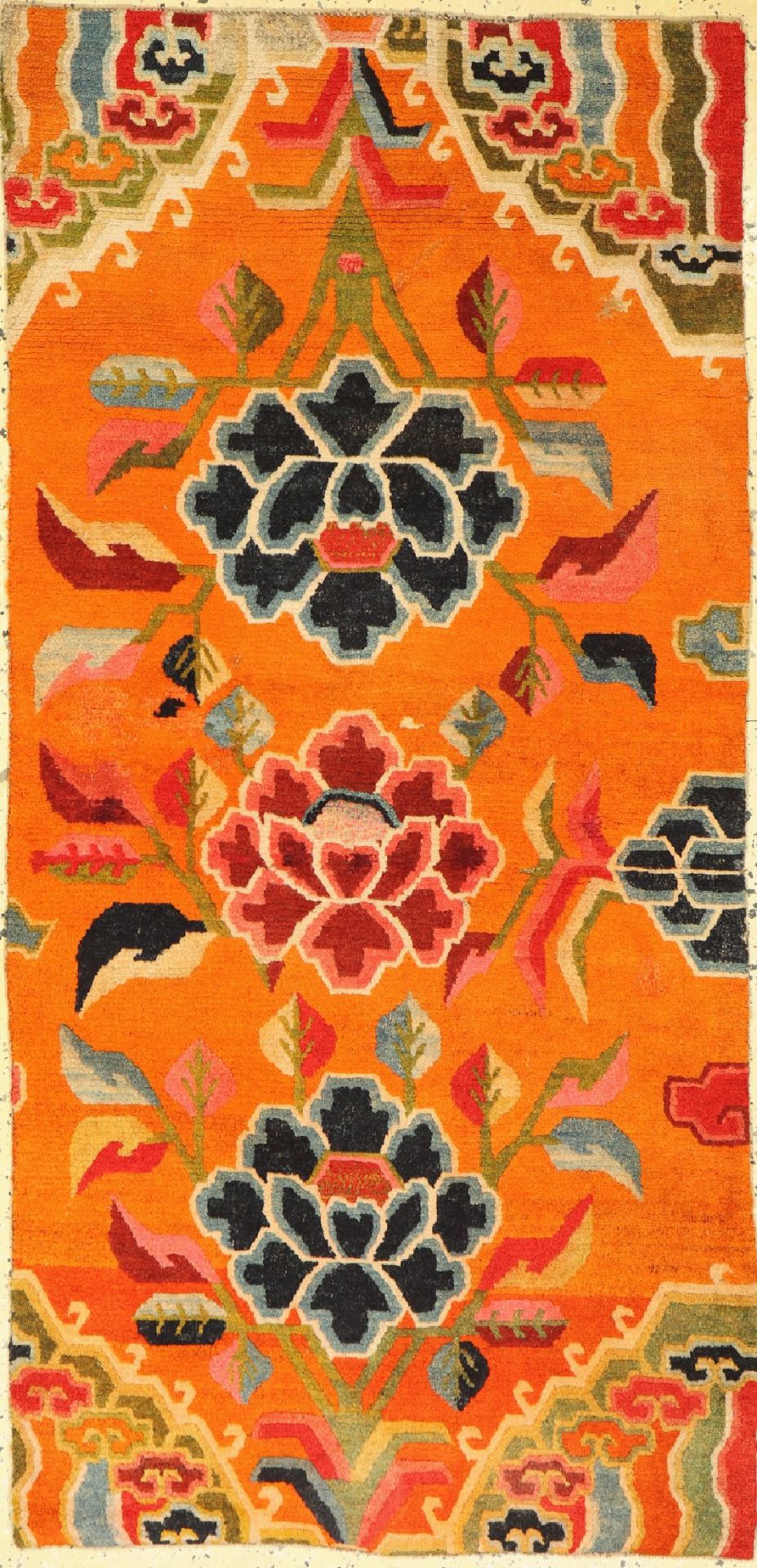 Shigatse'Khaden', Lotus, Tibet, um 1920/1930, Wolle auf