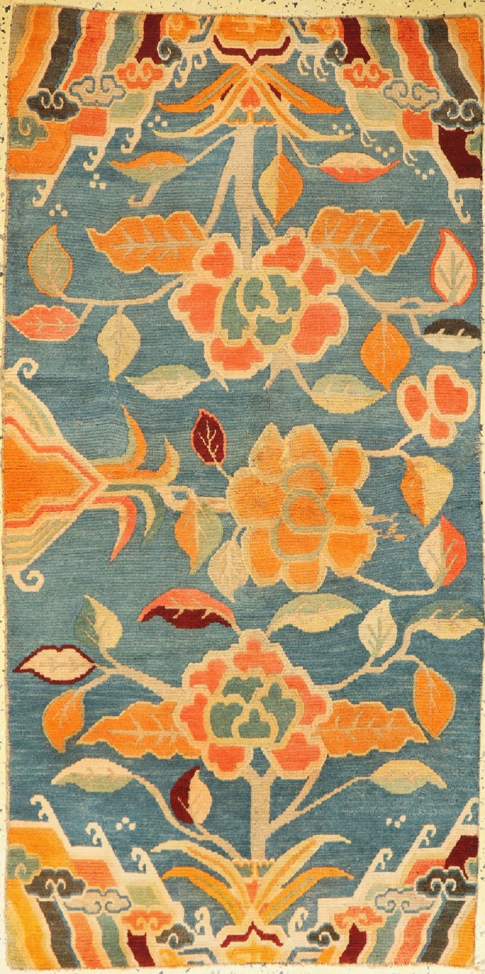 Shigatse'Khaden', Lotus, Tibet, um 1920/1930, Wolle auf