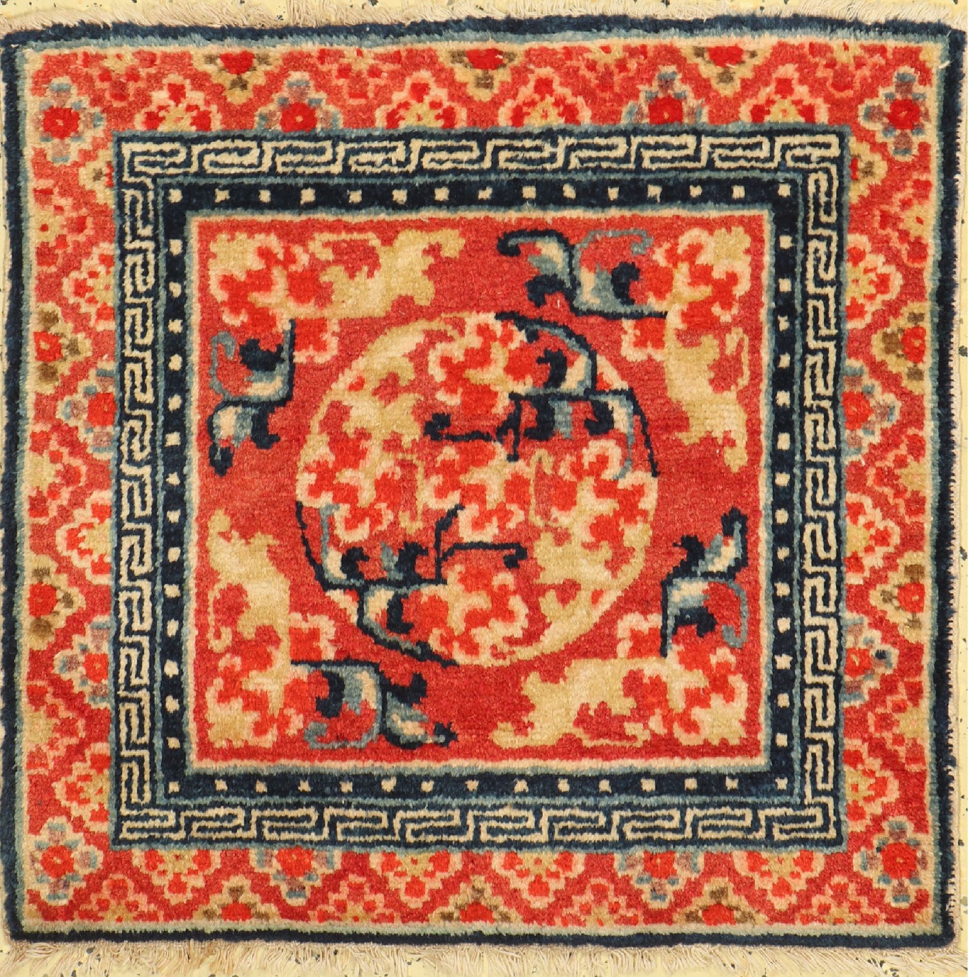 Ning-Hsia antik, China, um 1900, Wolle auf Baumwolle,