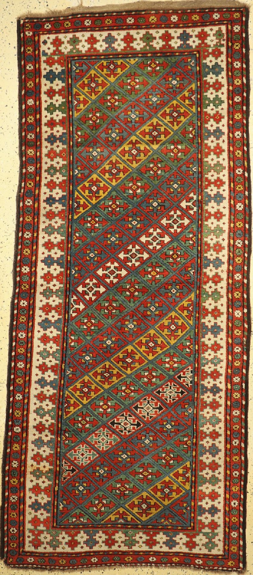 Antiker Gendjeh,   Kaukasus, 19.Jhd, Wolle auf Wolle, ca.