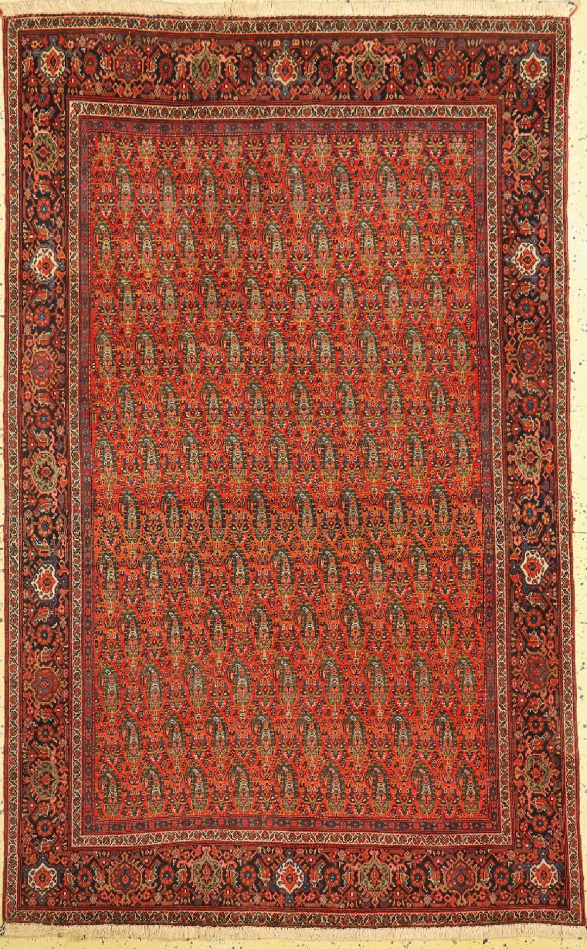 Antiker Farahan,   Persien, um 1900, Wolle auf Baumwolle,