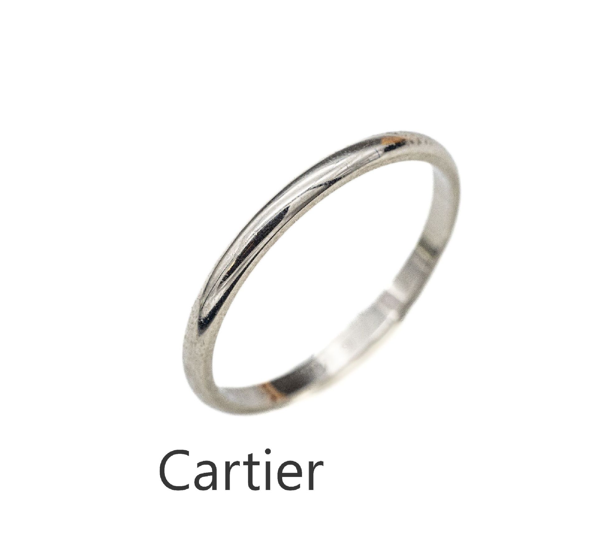 Platin CARTIER Ring, Pt 950, Serie Alliance, schlichtes