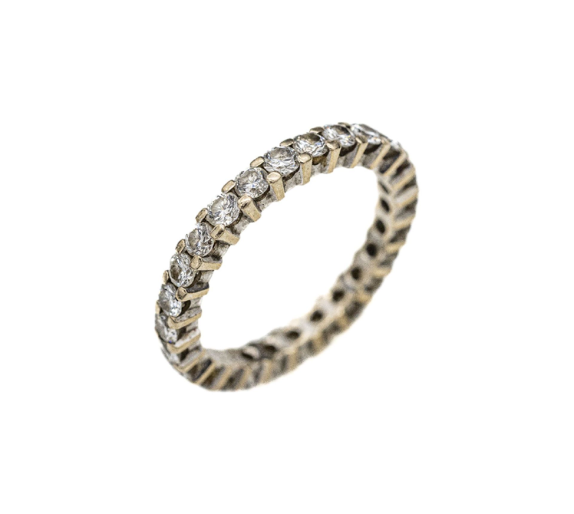 18 kt Gold Brillant Memoryring, WG 750/000,Brillanten