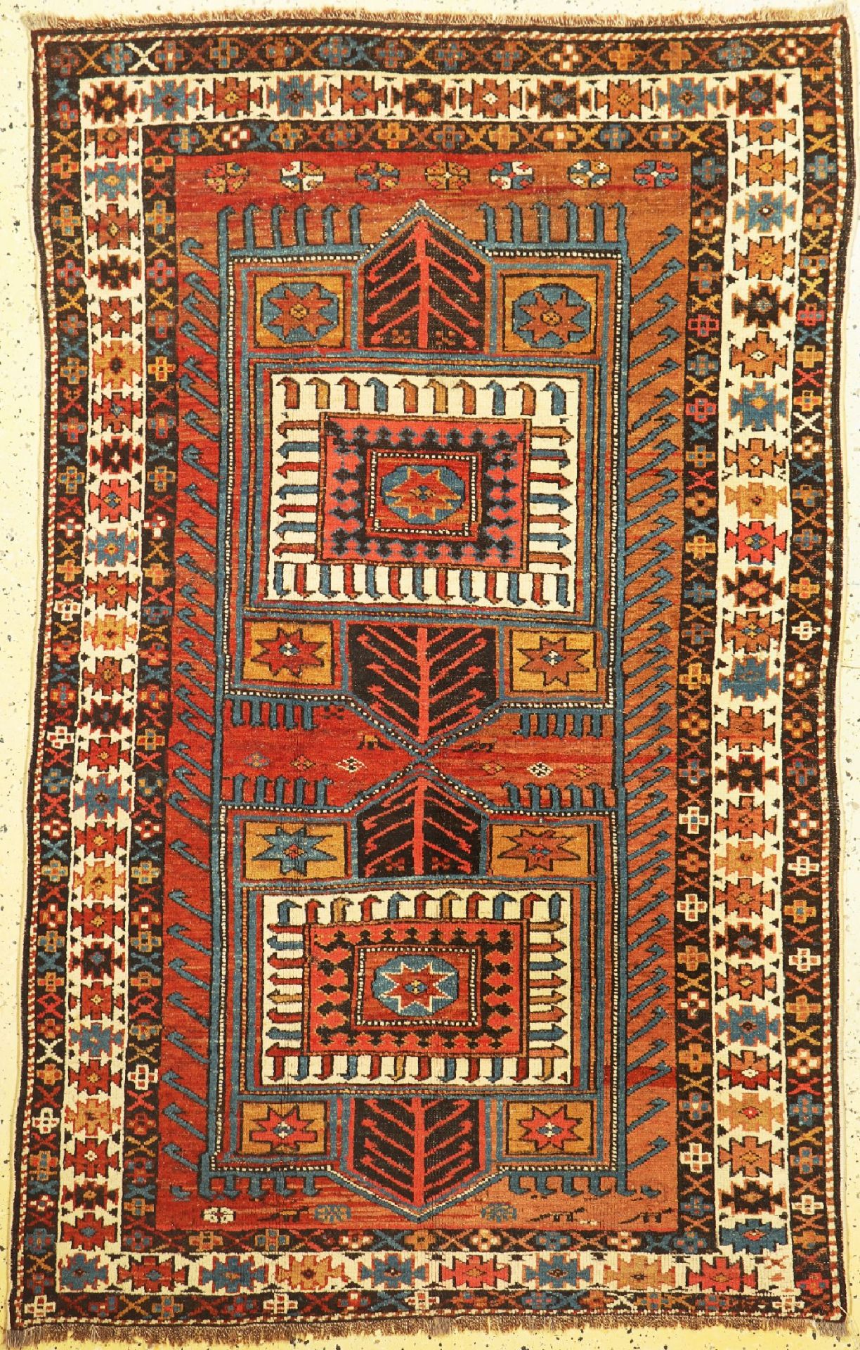 Antiker Schirwan,   Kaukasus, 19.Jhd, Wolle auf Wolle, ca.